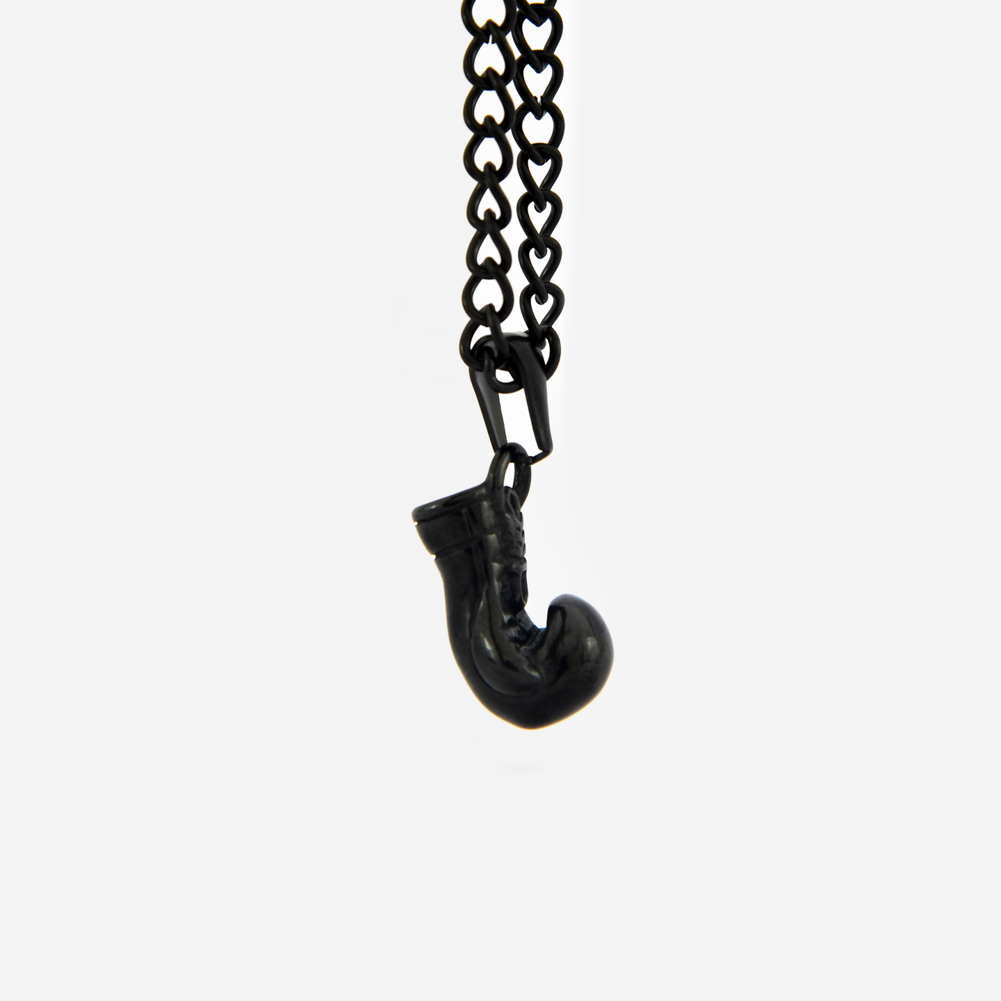 BLACK BOXING GLOVE NECKLACE