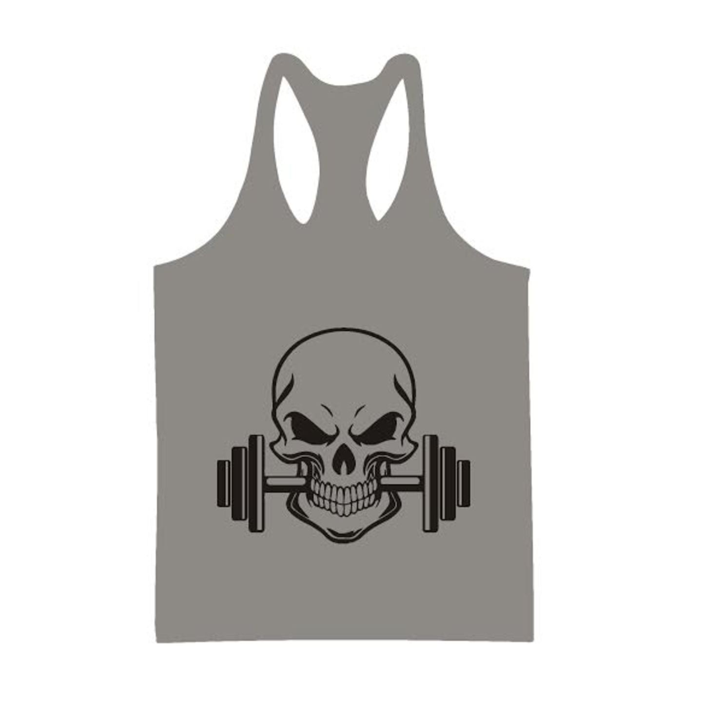 SKULL BARBELL GREY STRINGER