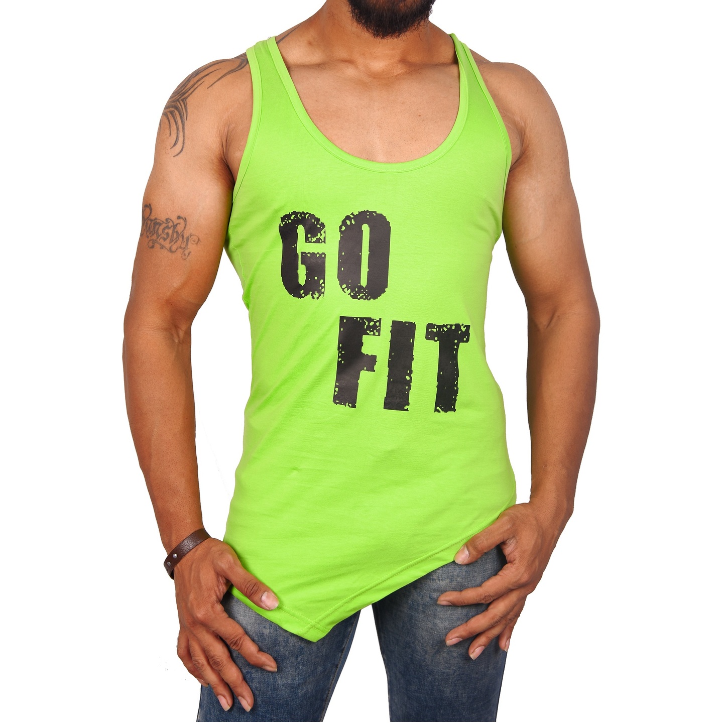 green gym vest(h)