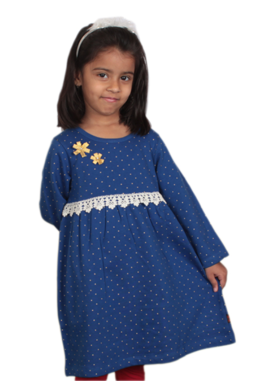 Crochet Lace Dress Blue