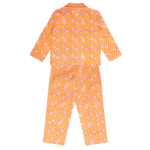 Block Printed Unisex Night Suit Set Tortoise Yellow