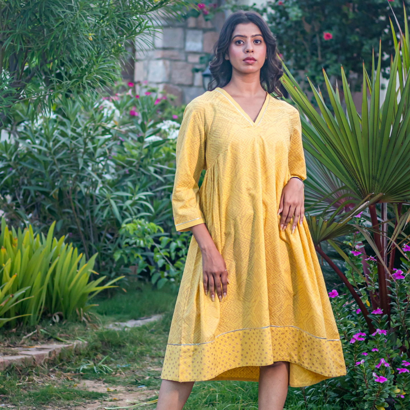 Women kurta dress Yellow