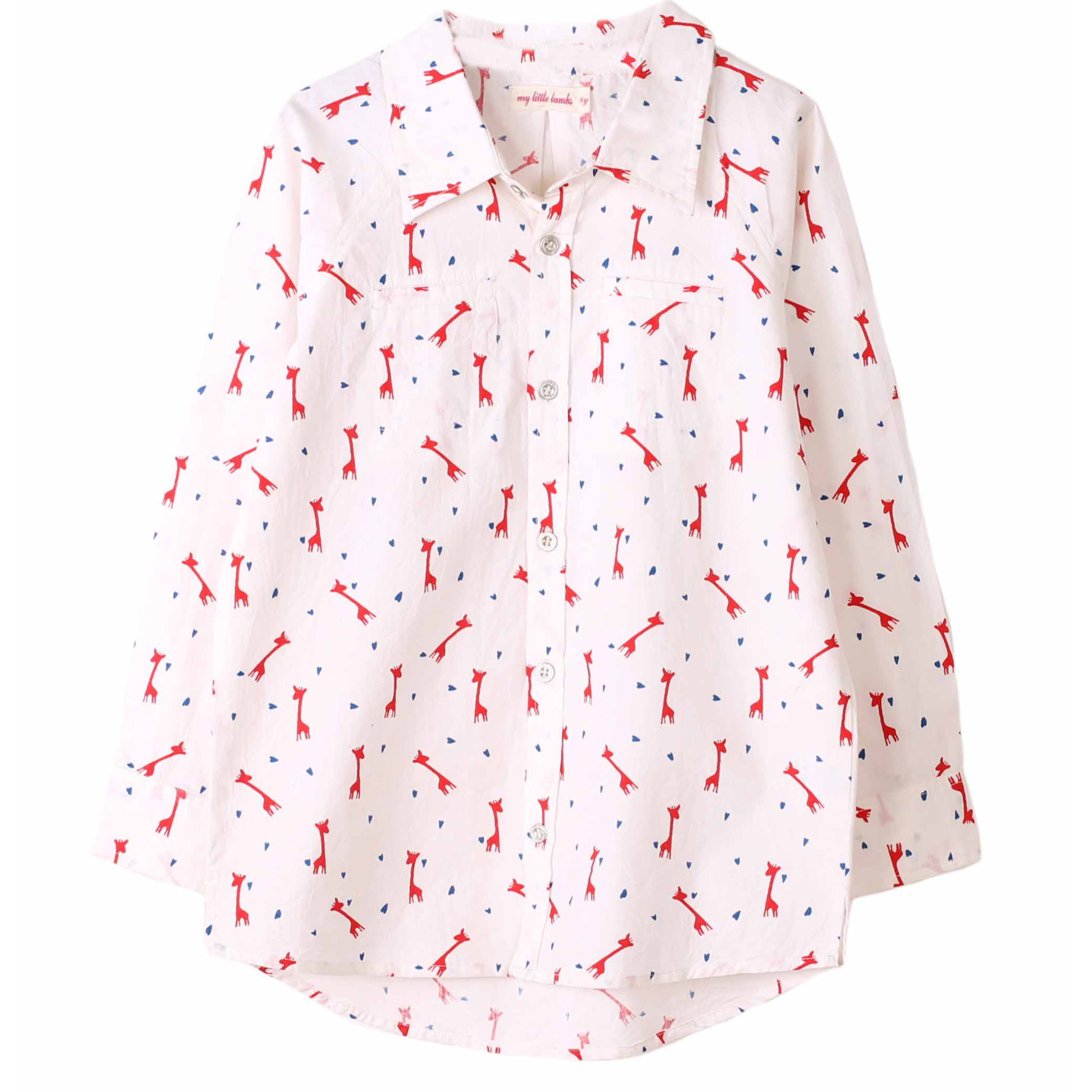 Boys Red Giraffe Shirt