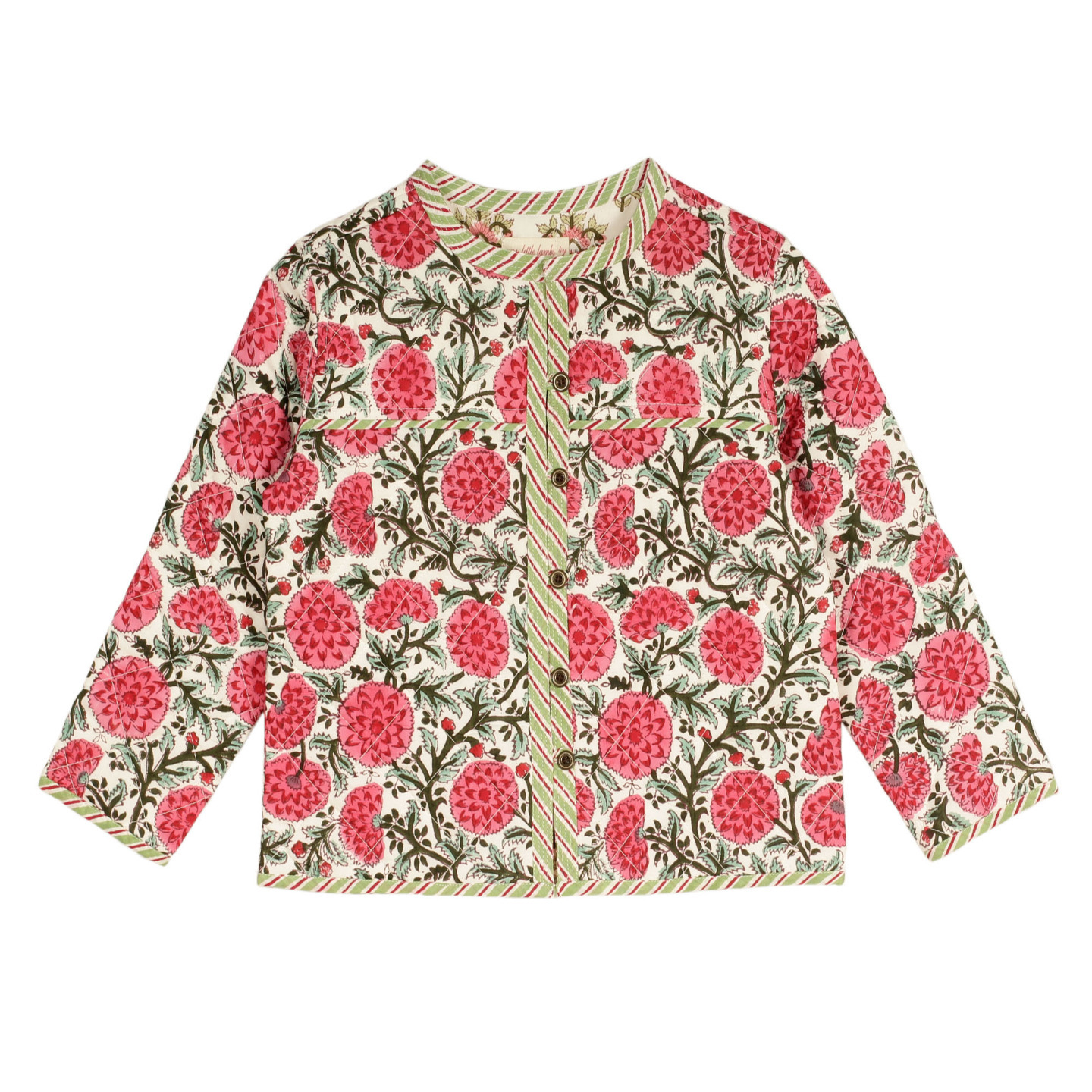 Quilted Reversible Jacket Pink Poppy