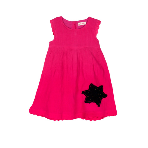 Star Patch Dress Pink