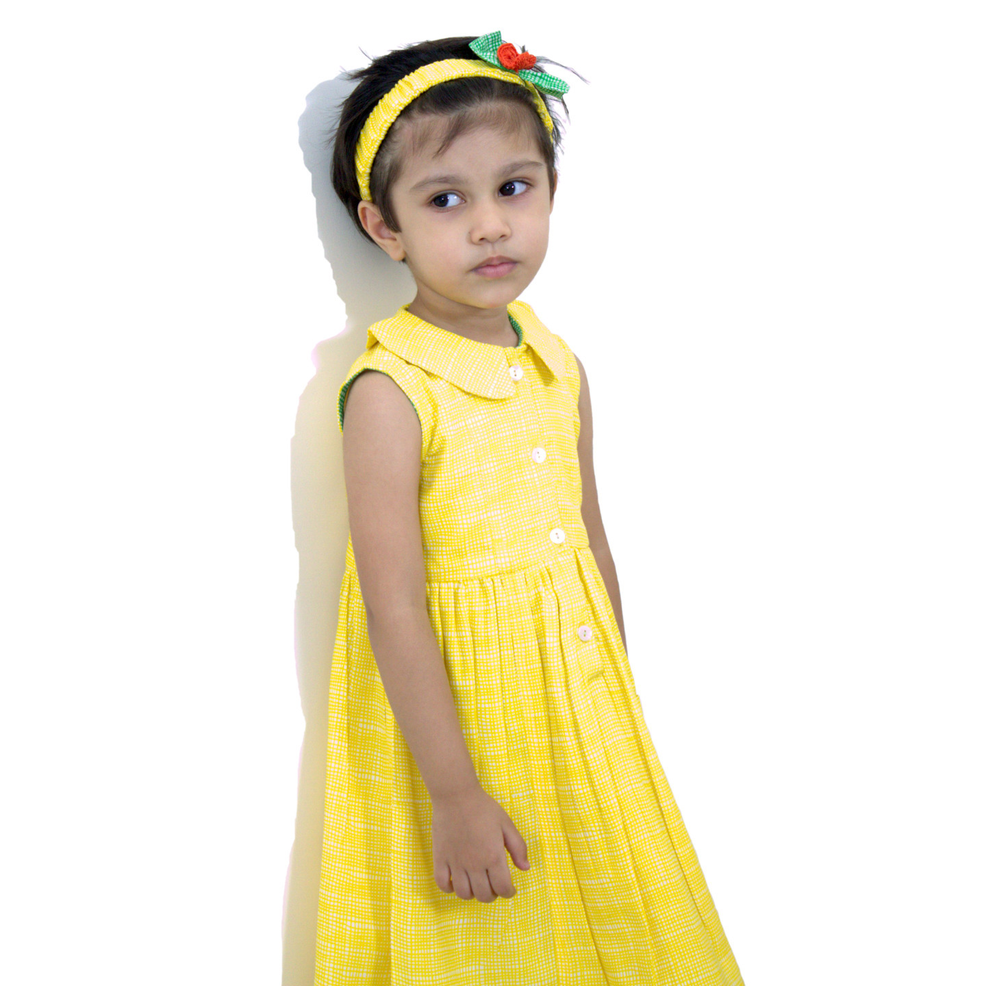 Alisha Dress Yellow Check