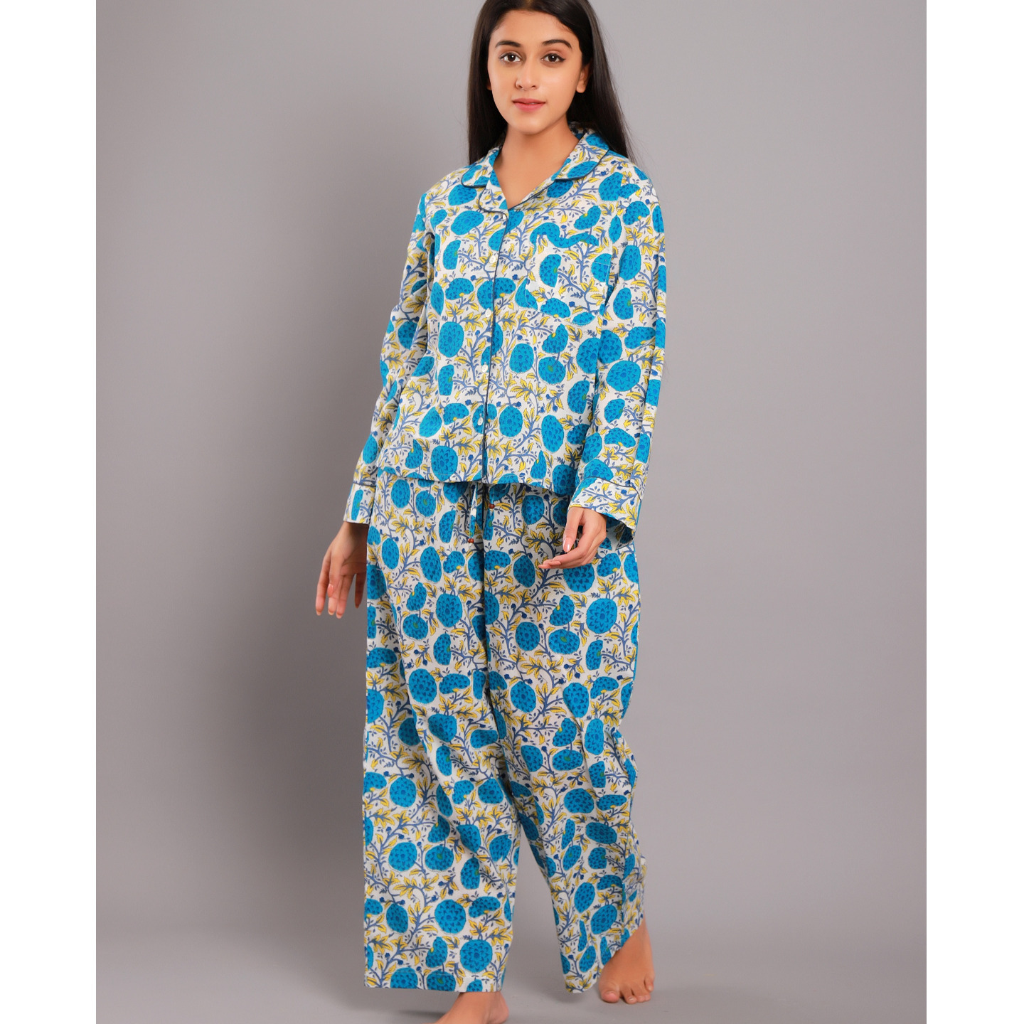 Marigold night Suit PJ Set Blue