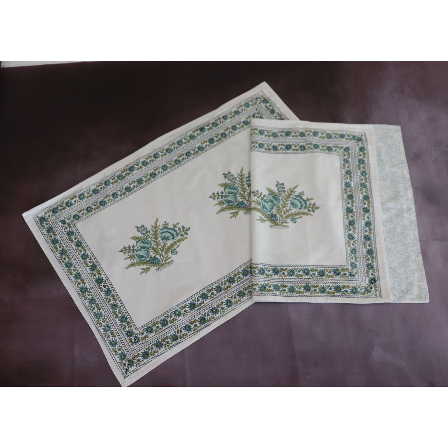 Blue Garden Pair of Pillow Cases