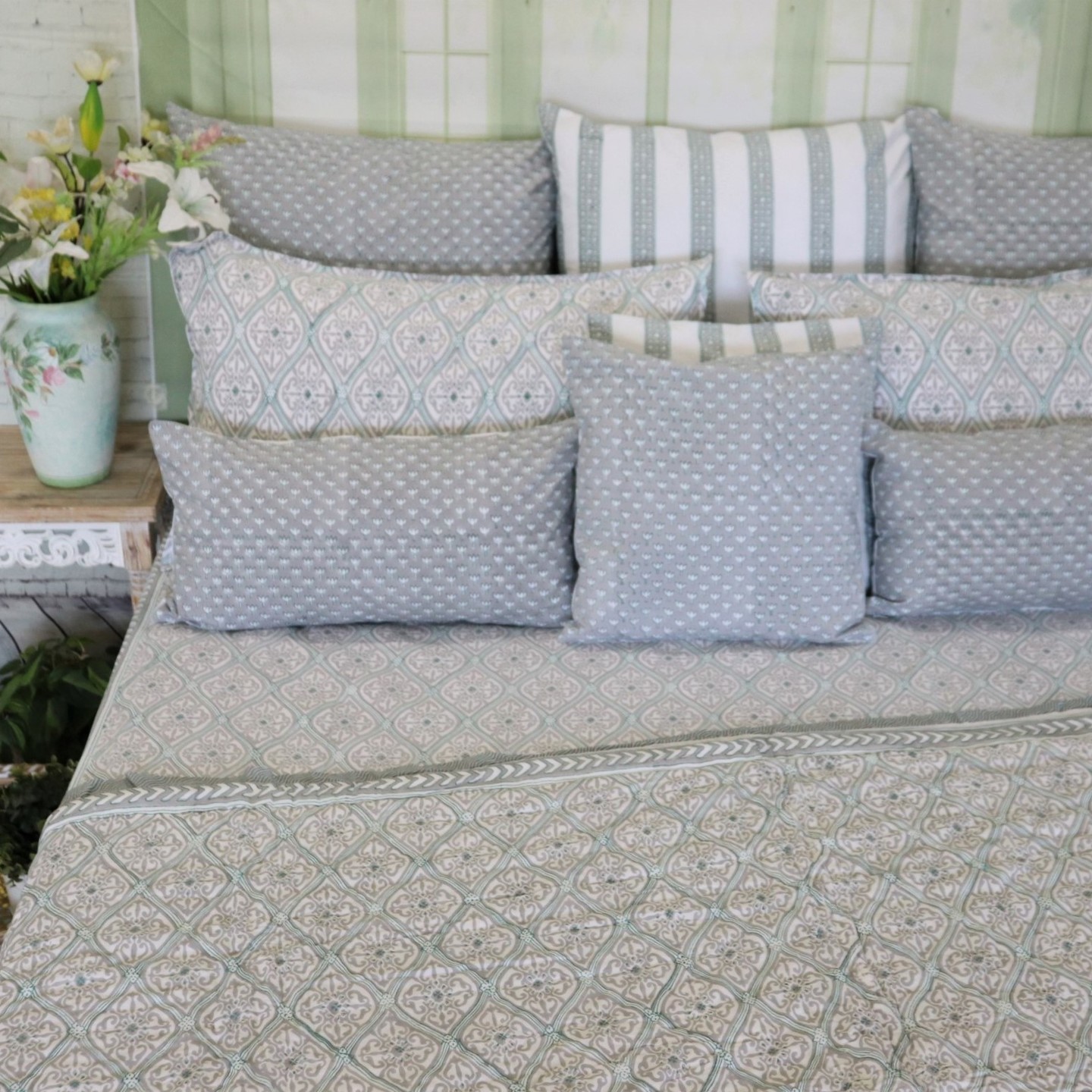 700TC Morning Dew Single Fitted Sheet Set