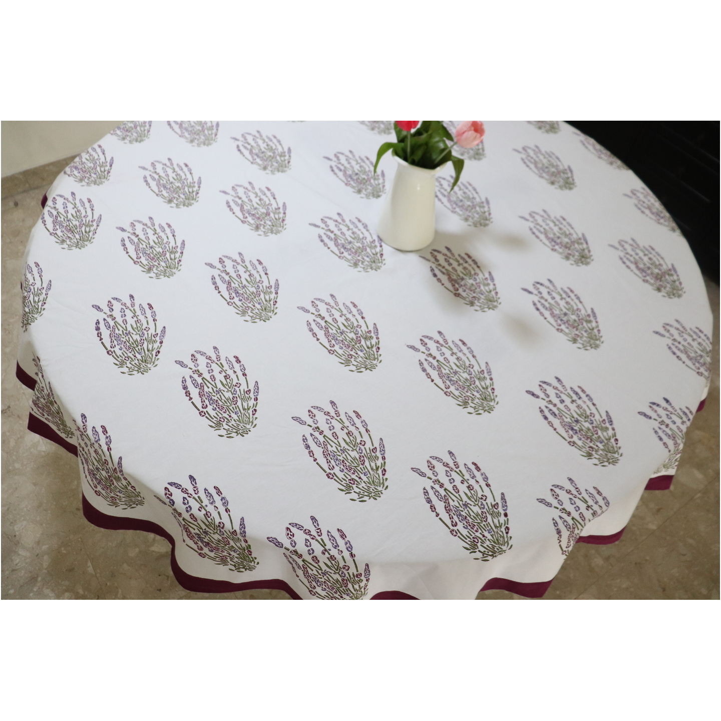 Winter Bloom 180cmsx180cms Round Table Cloth