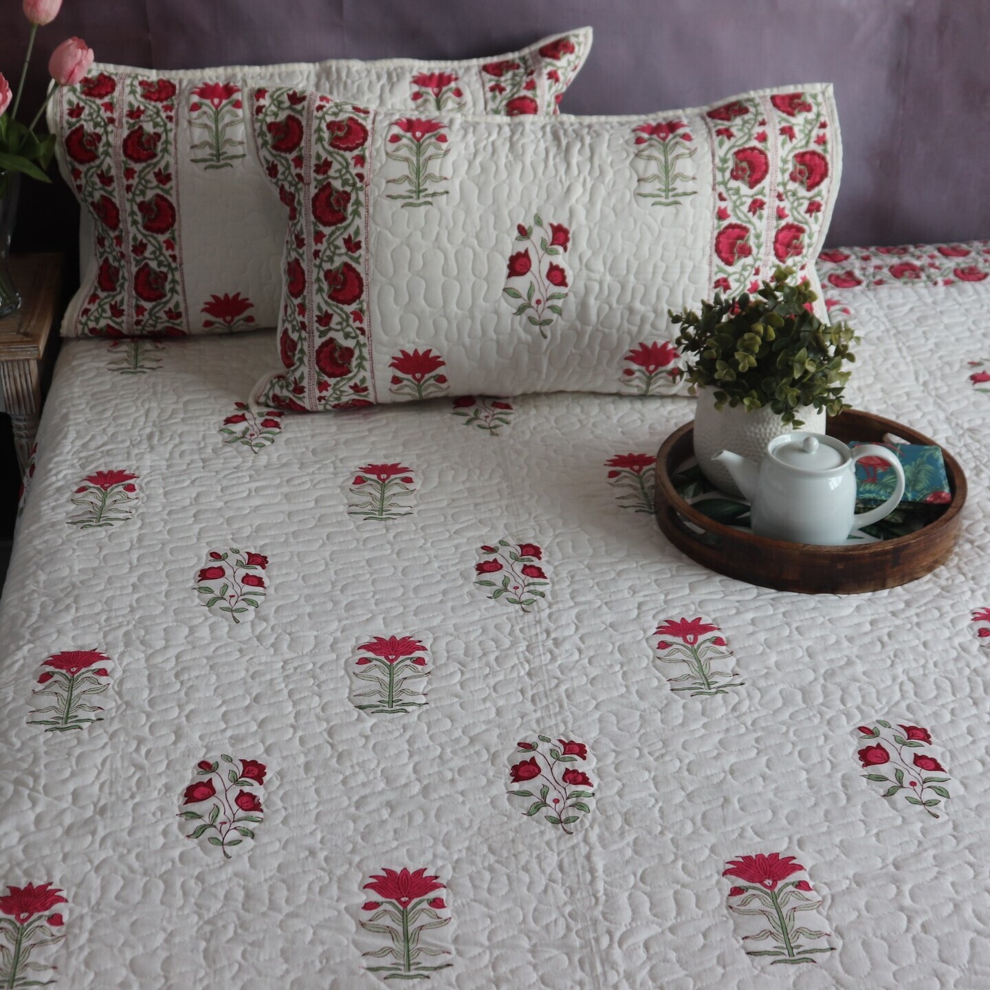 Firdaus Super King/King Quilted Bedspread Set