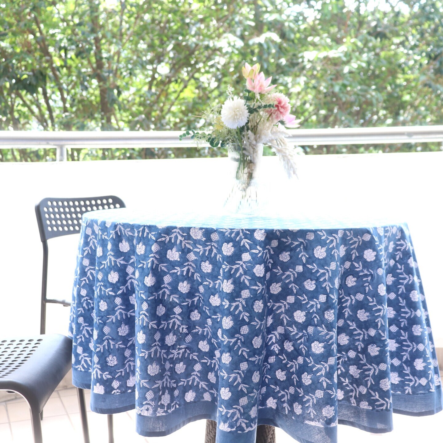 Pacific Blue 150cms x 150cms Round Table Cloth