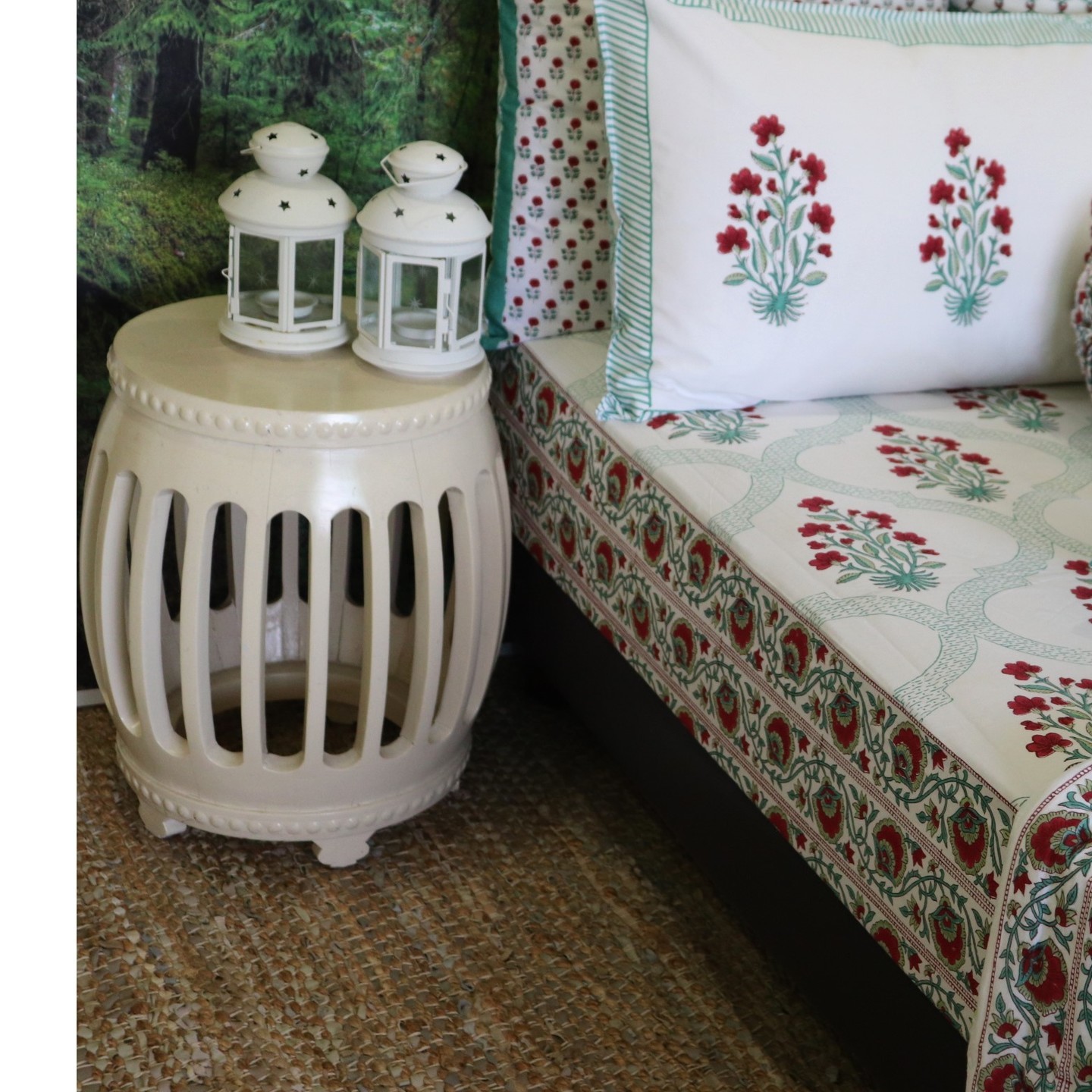800TC Noor Bagh Super Single Fitted Sheet Set