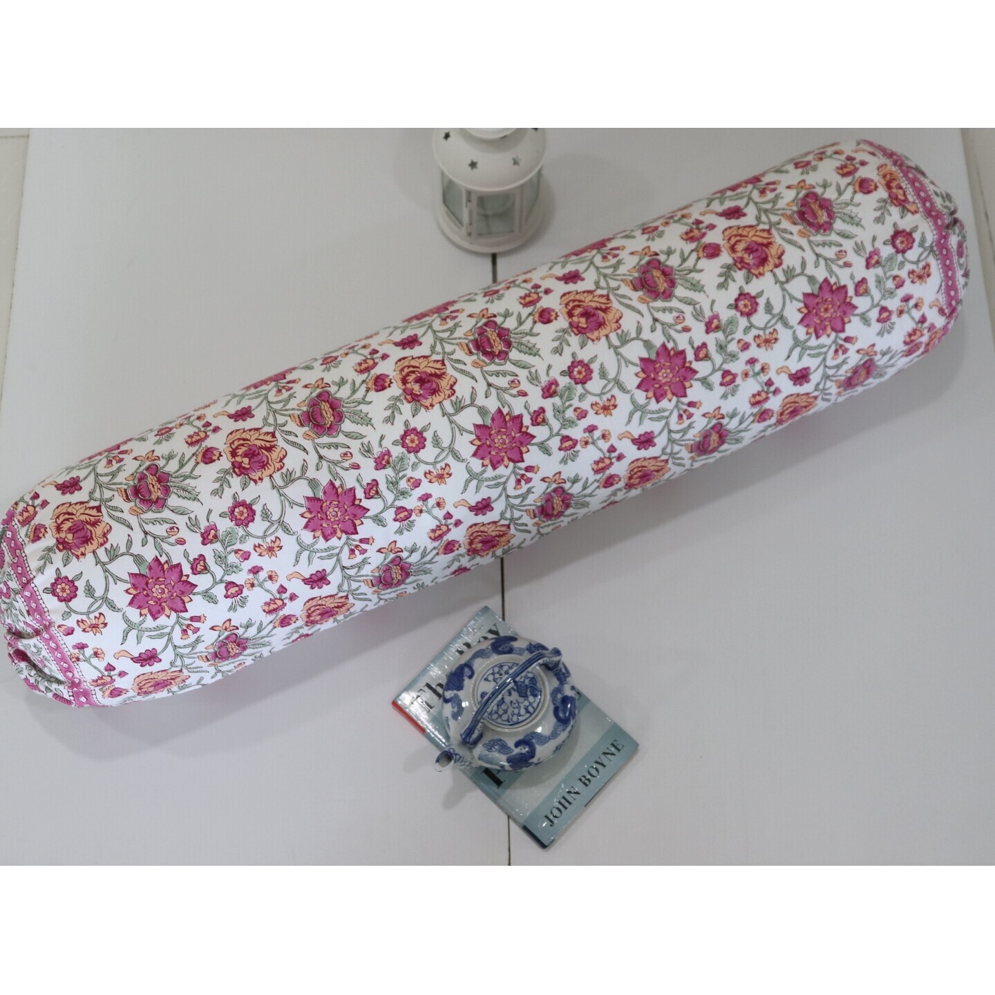 Pink Rose Bolster Case