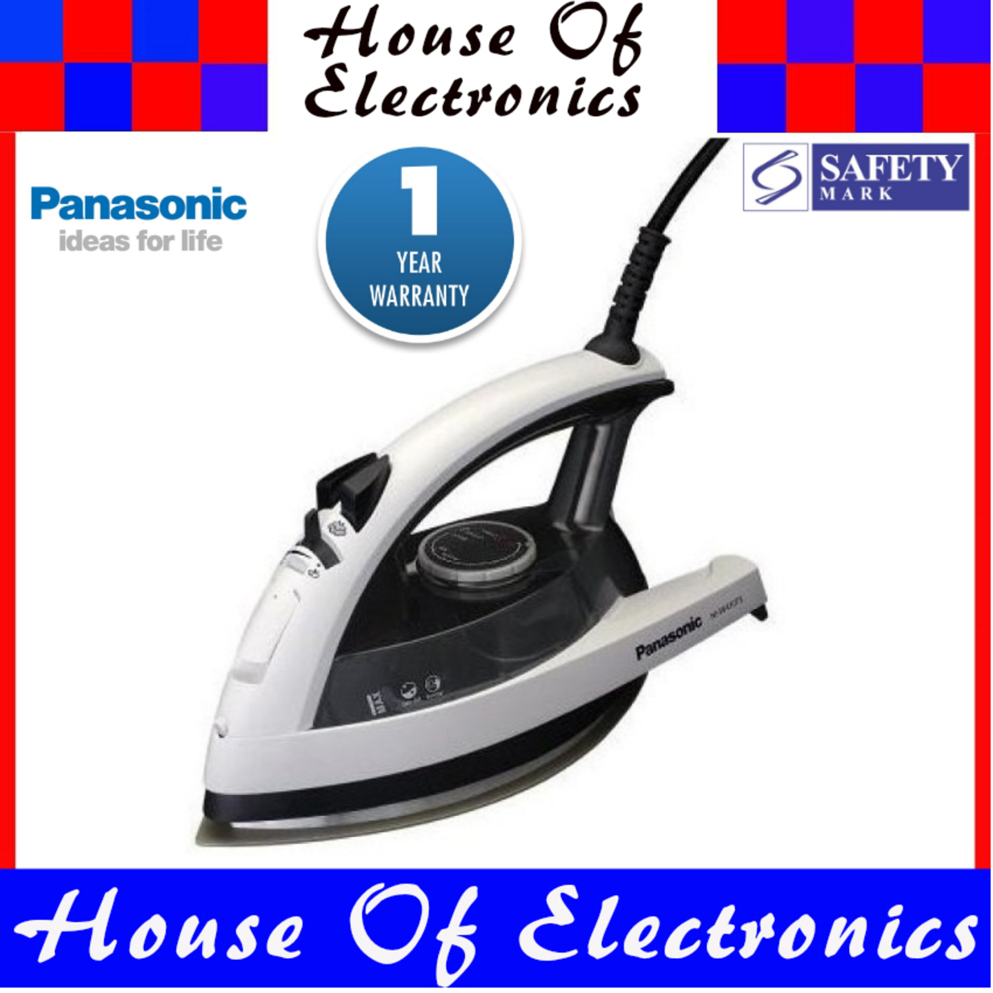 Panasonic NI-W410TSBSH Multi-Directional Steam Iron (Black)