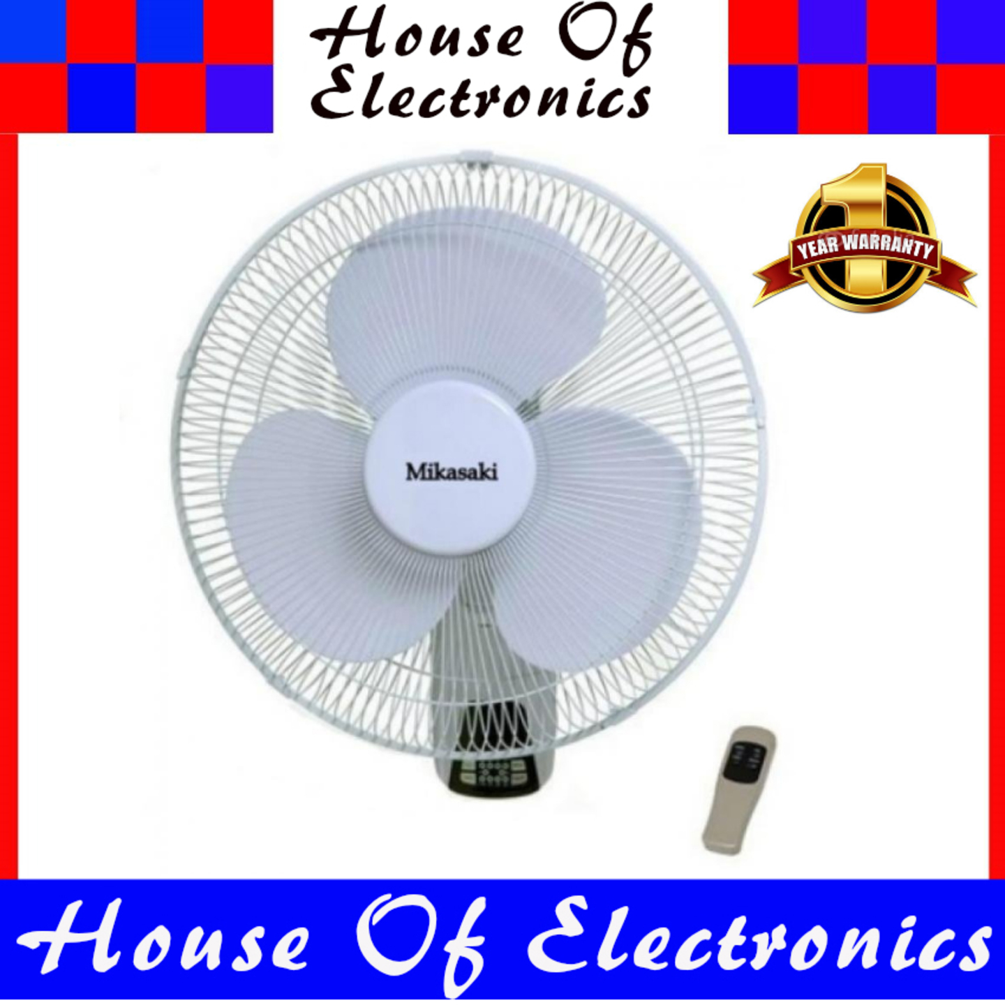 Mikasaki FB40RC wall fan with Remote 3 powerful blades to generate high rpm - 3 Speed Control See all Mikasaki items