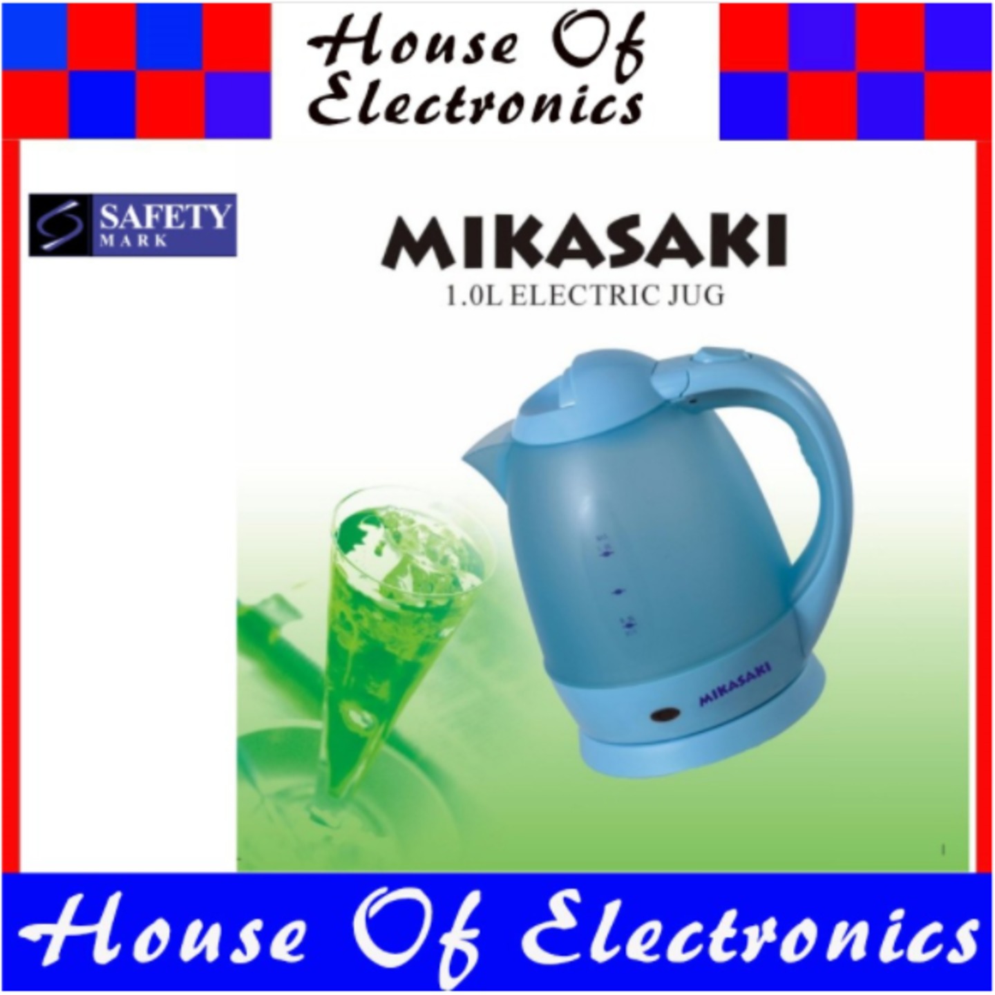 Mikasaki Litre Electric Jug kettle. WKF 818 