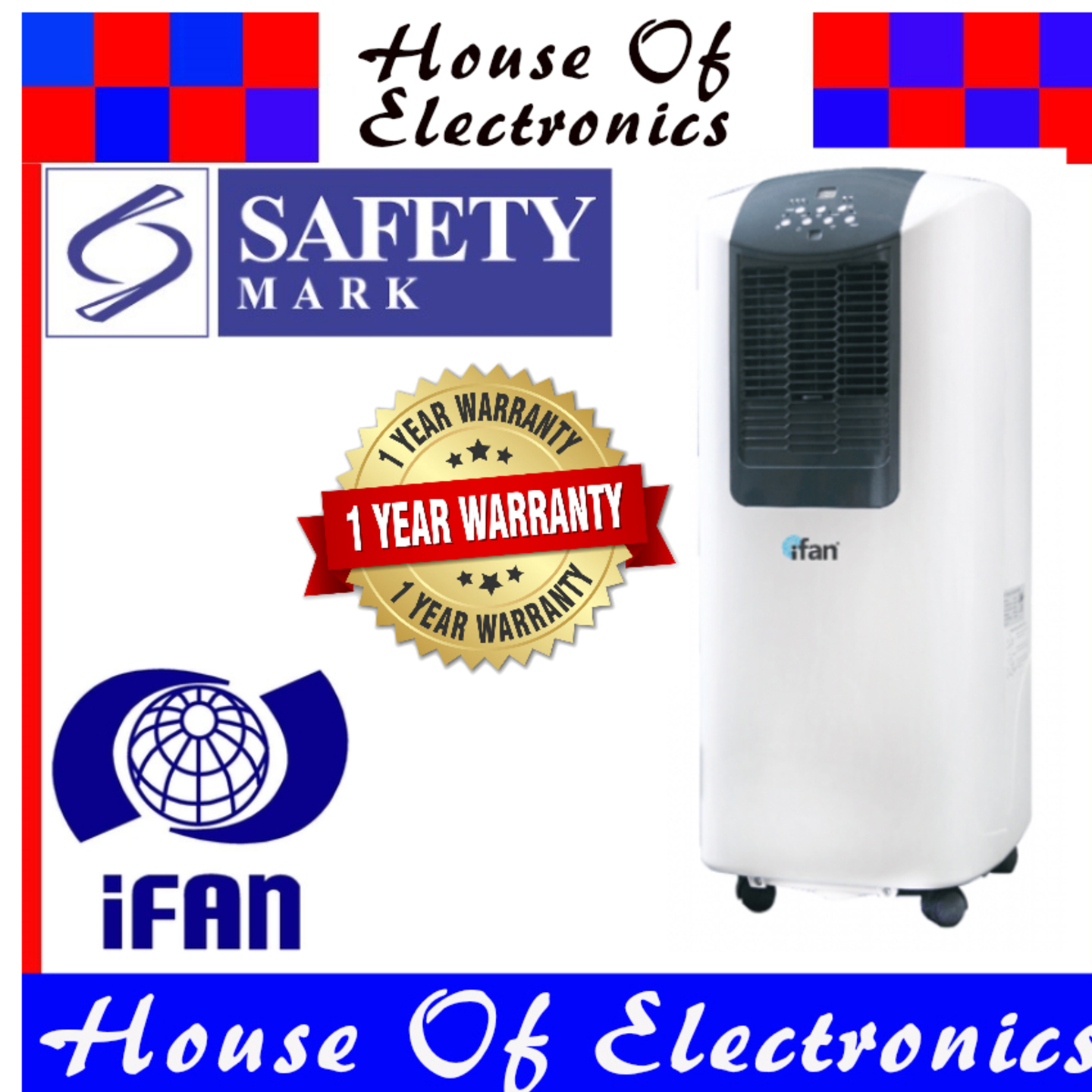 iFan IF9507 Poratable aircon. PSB Safety Mark Approved. 1 Year Warranty.