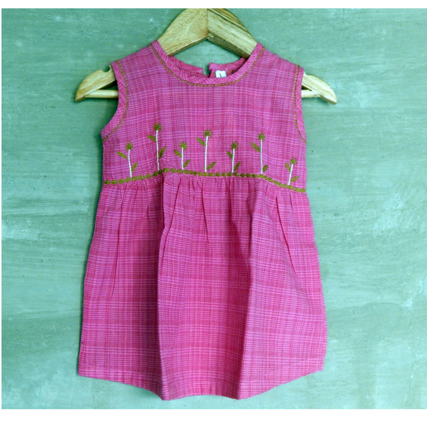 Kids cotton frock Age 2 (Pink)