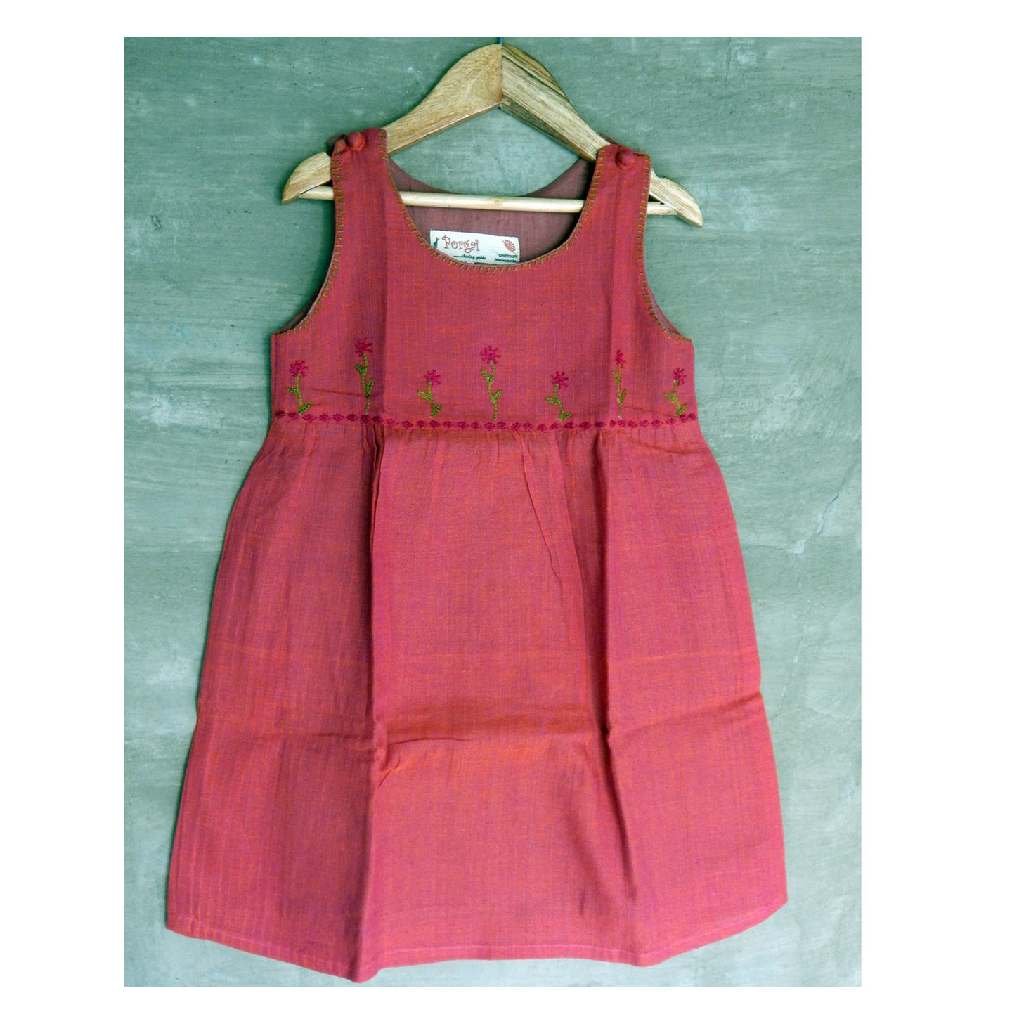 Kids cotton frock Age 6 - Pink