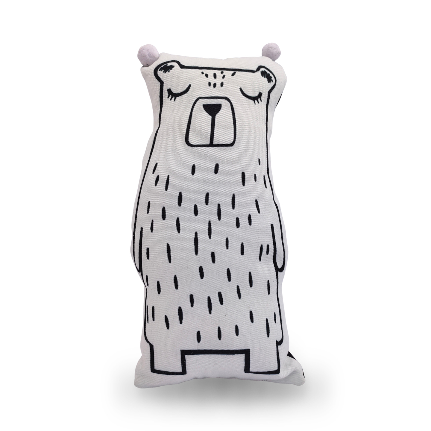 Digital Printed Bear Canvas Kids and New Born Baby Soft Sleeping Pillow for playing in Home 35 x 17 Centimetres 0-3 Years Multicolored