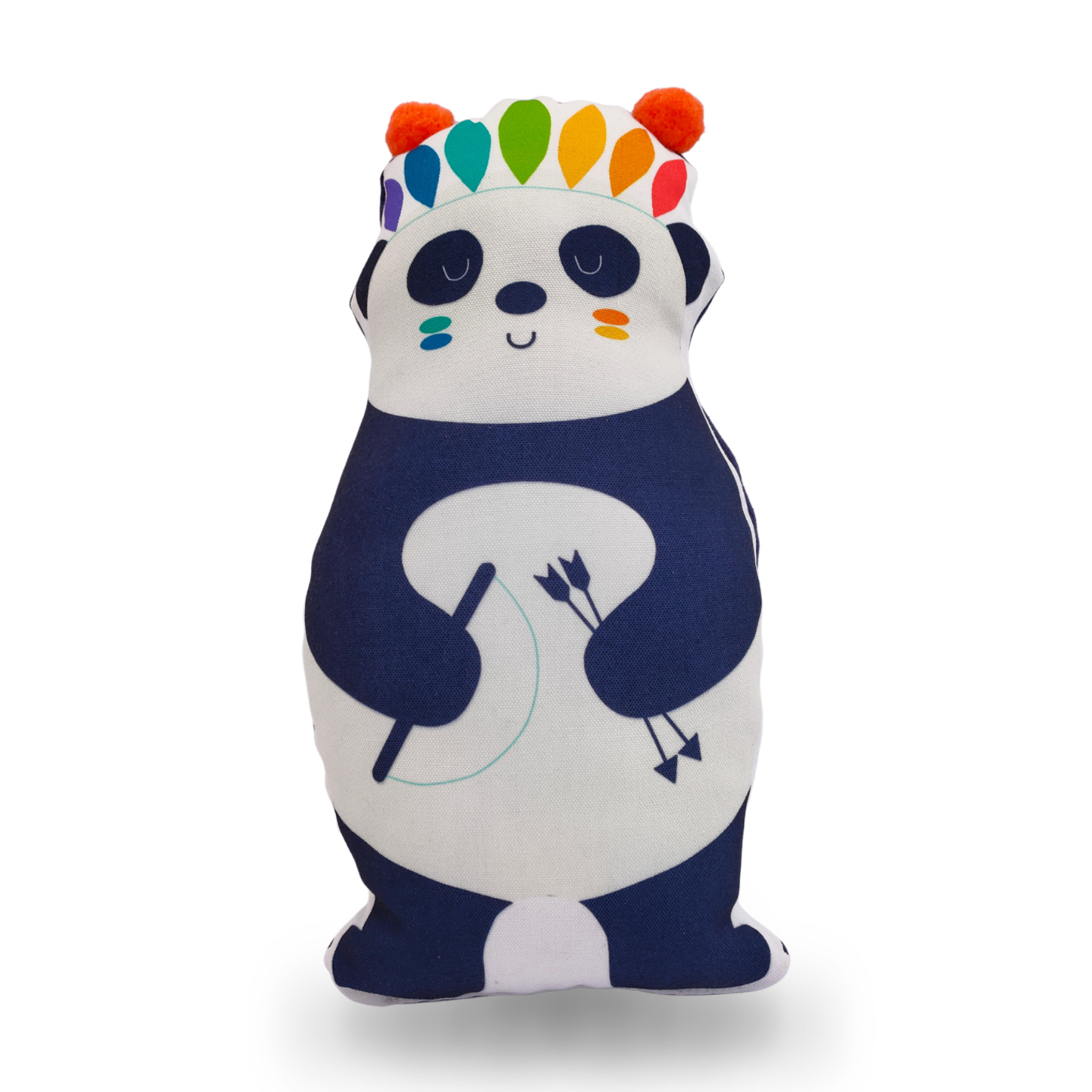 Myneev Panda Digital printed Canvas Baby and Kids Soft Pillow Toys and Cushion