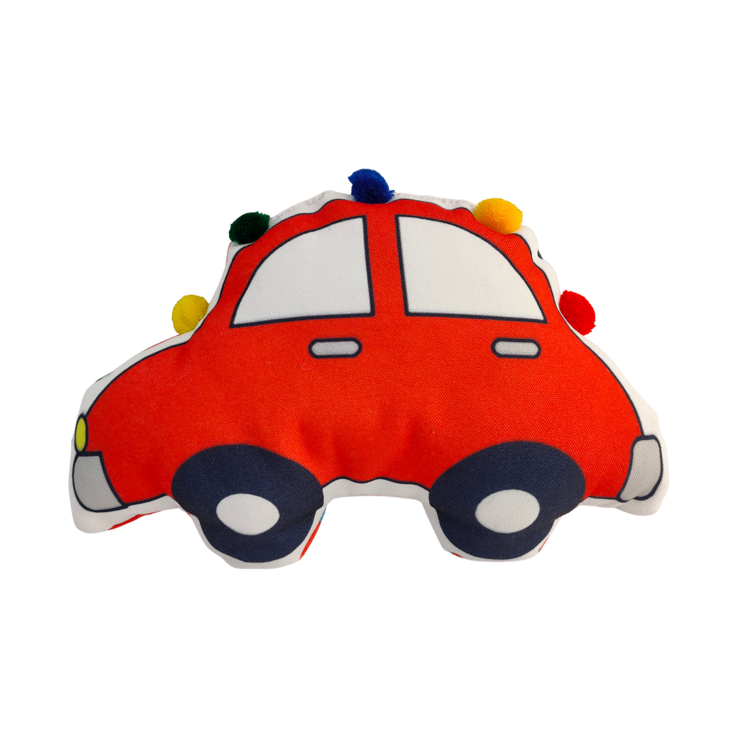 Digital printed Car Shape Canvas Kids and New Born Baby Soft Sleeping Pillow for playing in Home 30 x 20 Centimetres 0-3 Years Multicolored