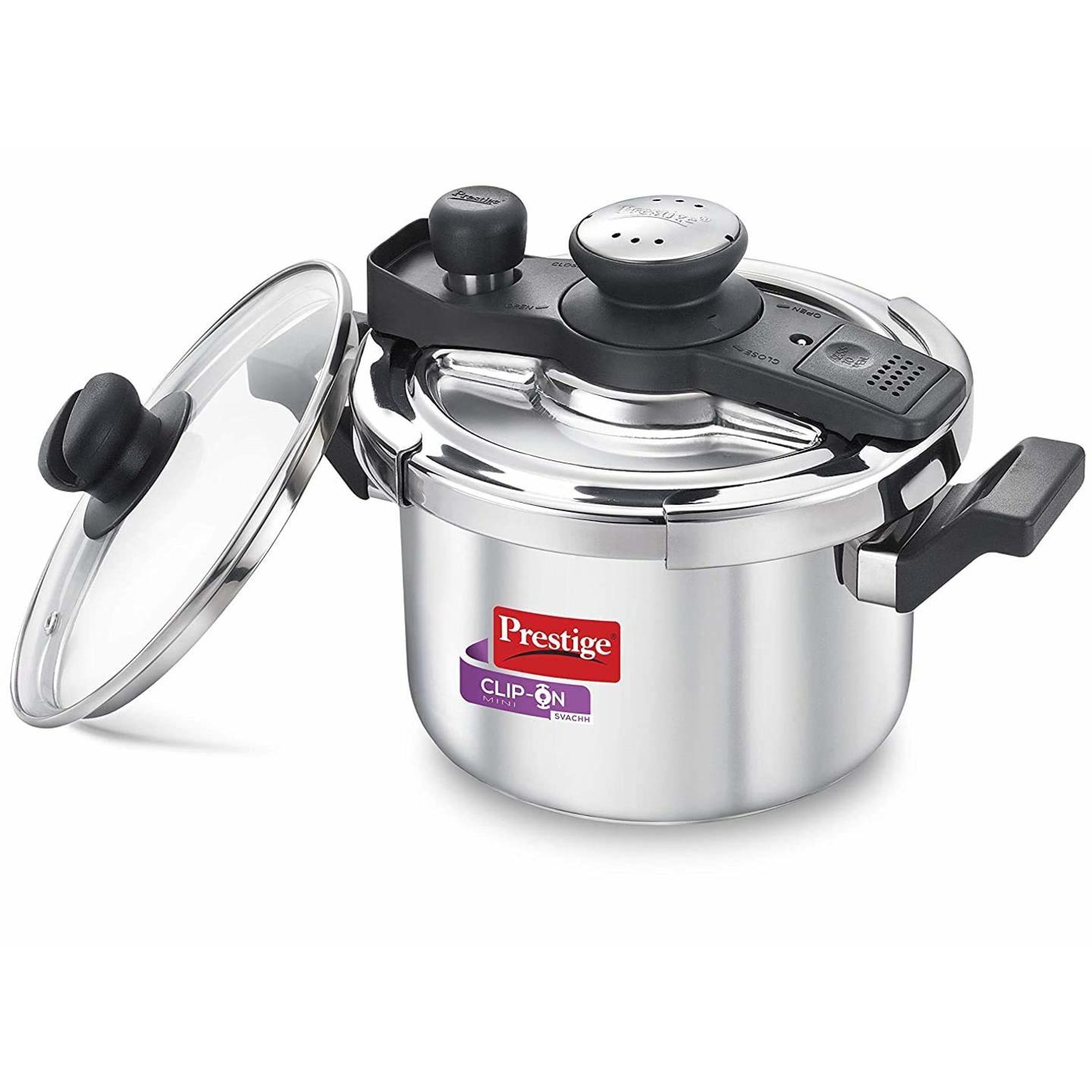 Prestige Clip-on Svachh 3 Litre Stainless Steel Pressure Cooker