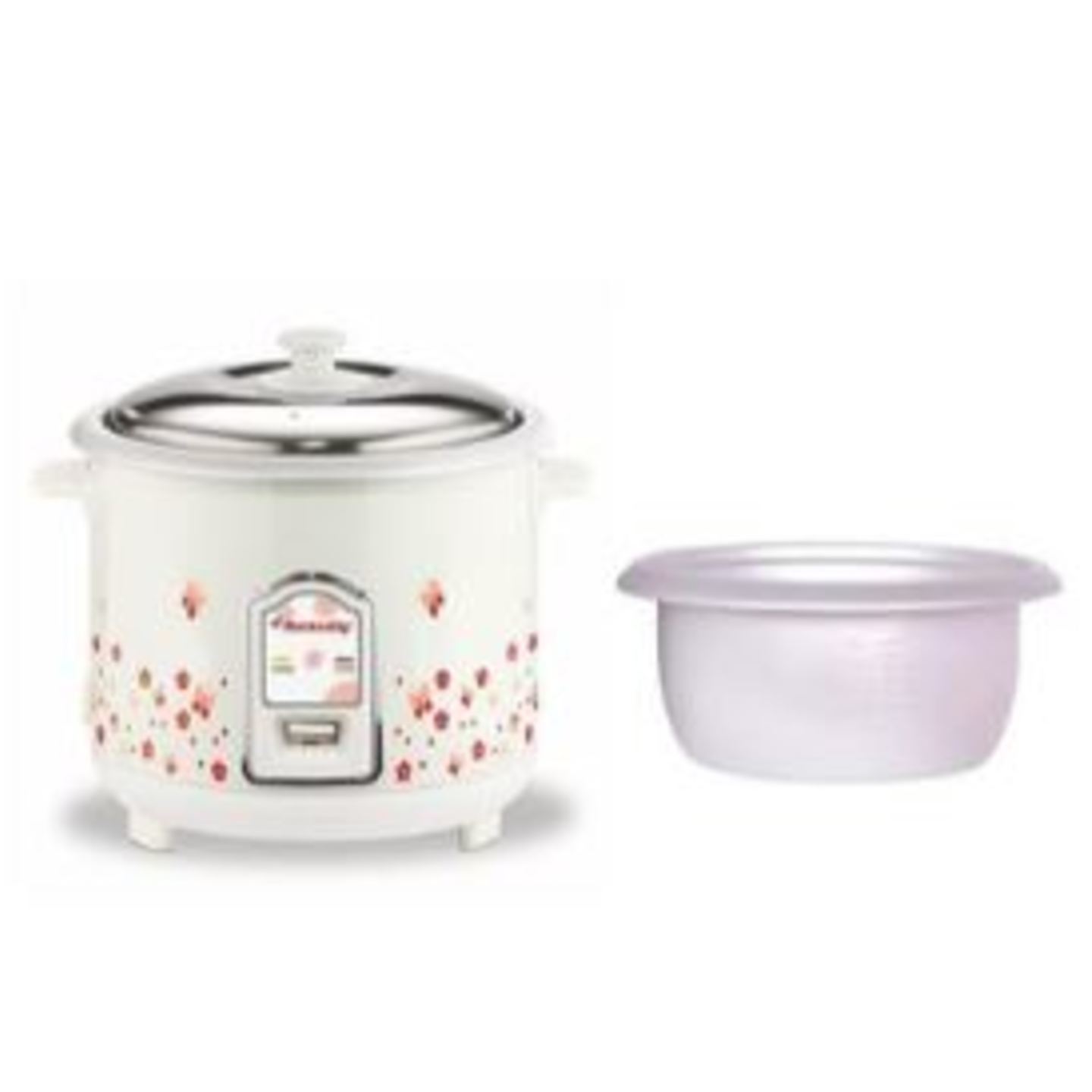 BUTTERFLY  BLOSSOM ELECTRIC RICE COOKER 1.8L WHITE 2 bowels