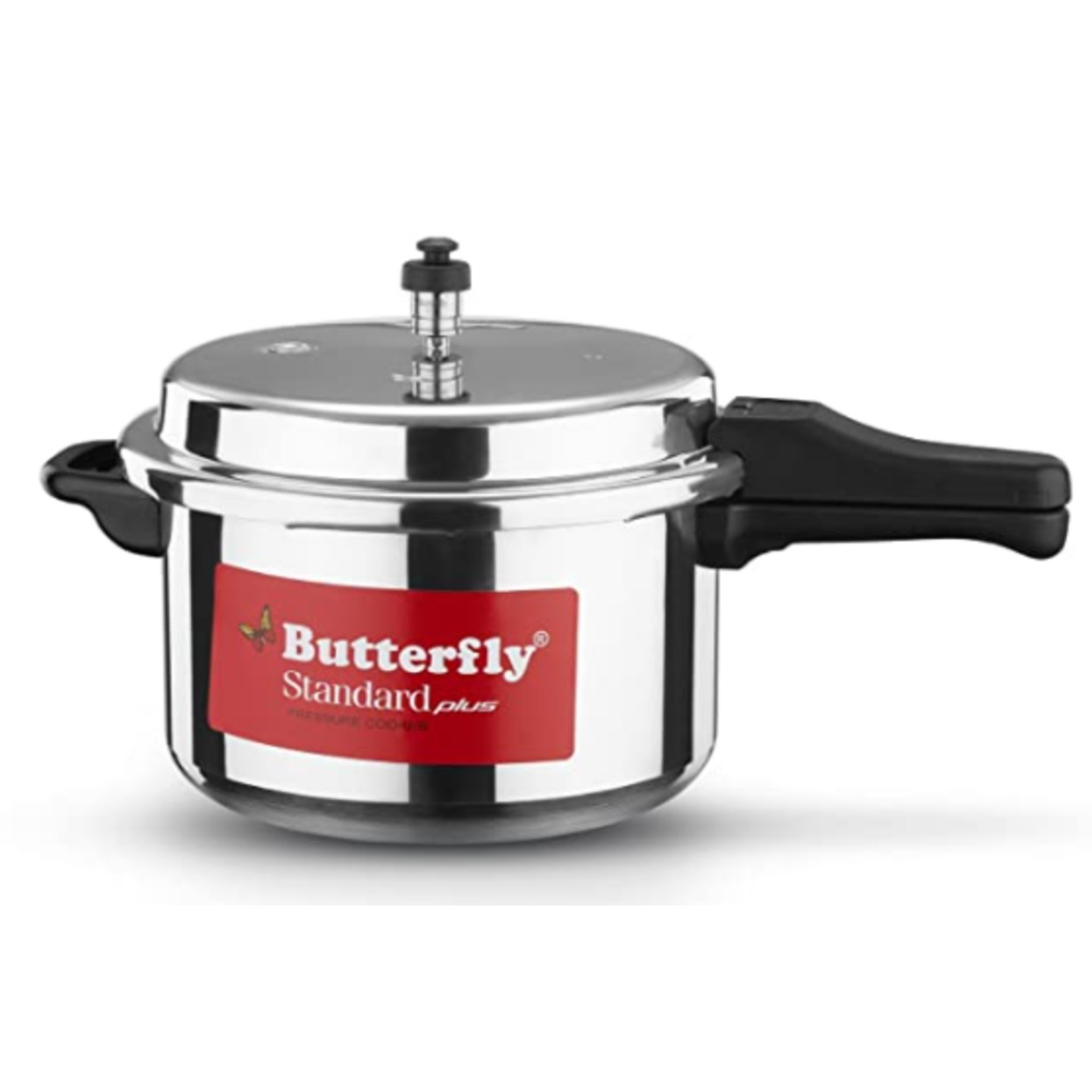 Butterfly Standard Plus Induction Base Aluminium Pressure Cooker, 7.5 Litre