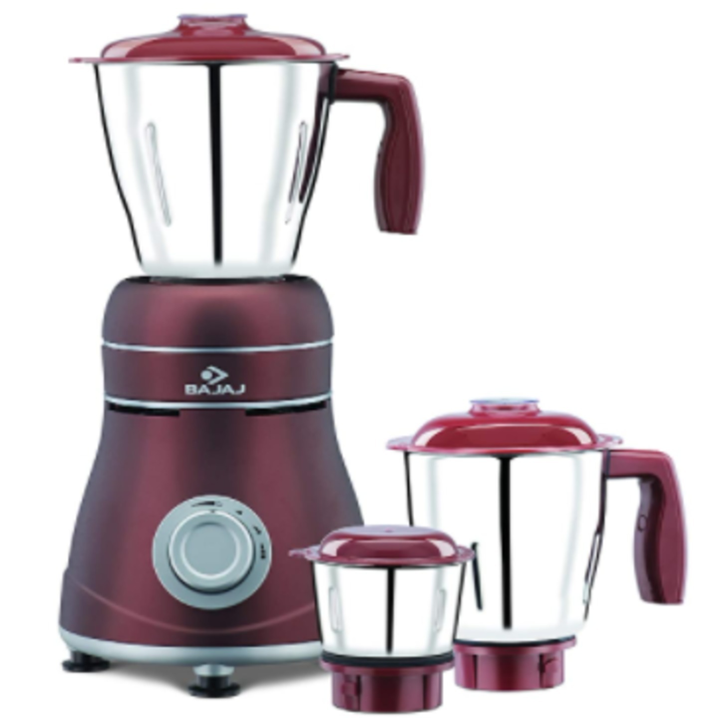 Bajaj Ivora Crimson Red 800 Watts, 3 Jar Mixer Grinder