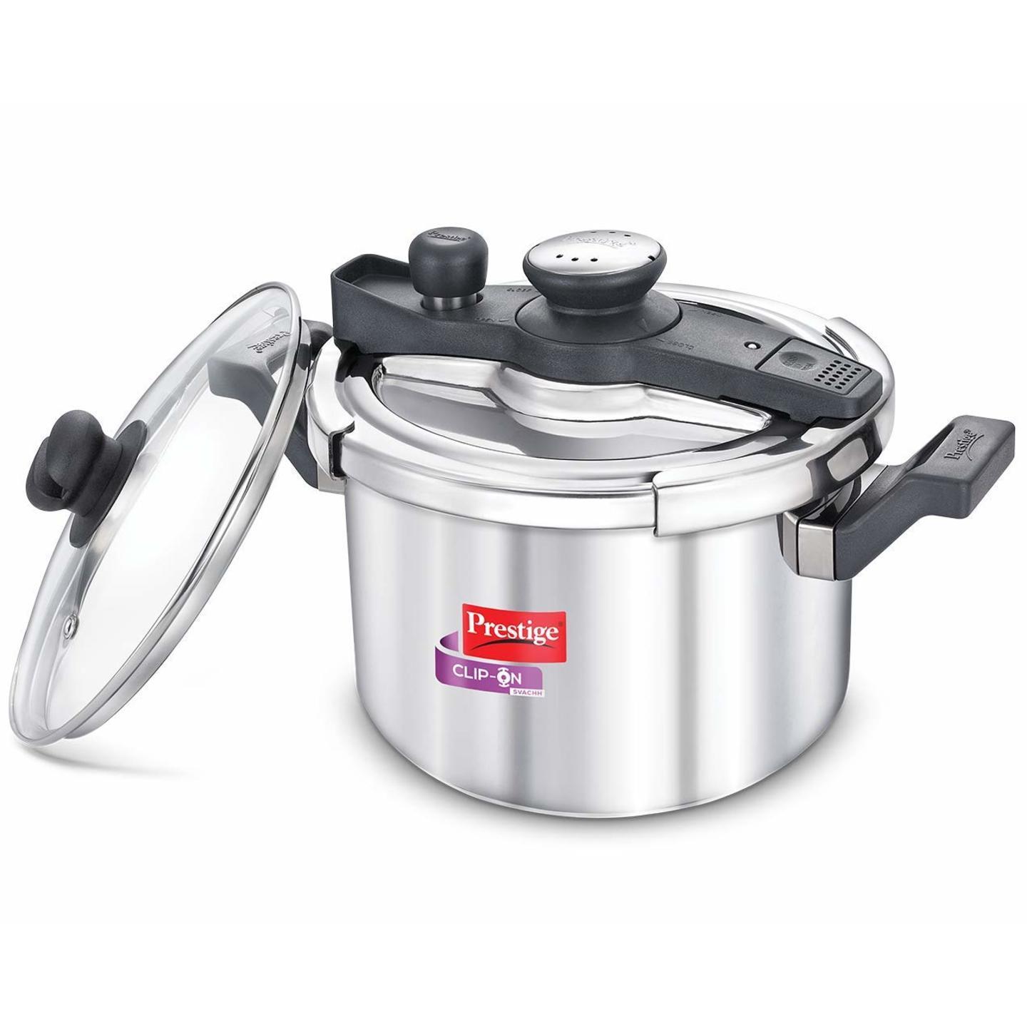 Prestige Svachh Clip-on 5 Litre Stainless Steel Pressure cooker