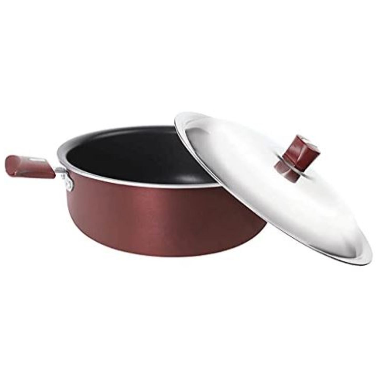 Nirlep by Bajaj Electricals Selec+ Non Stick Induction Casserole with Lid, 4 LTR Maroon