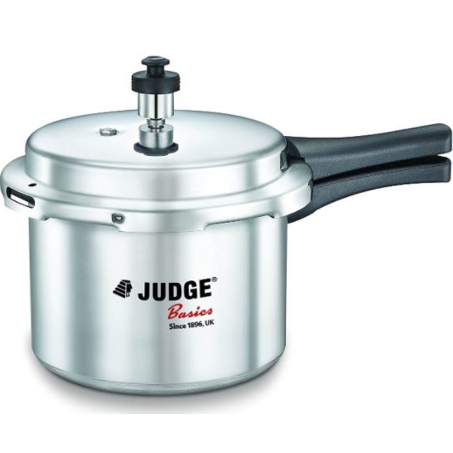 Judge by TTK Prestige Basics Non-Induction Base Outer Lid Aluminium Pressure Cooker, 5L, Silver