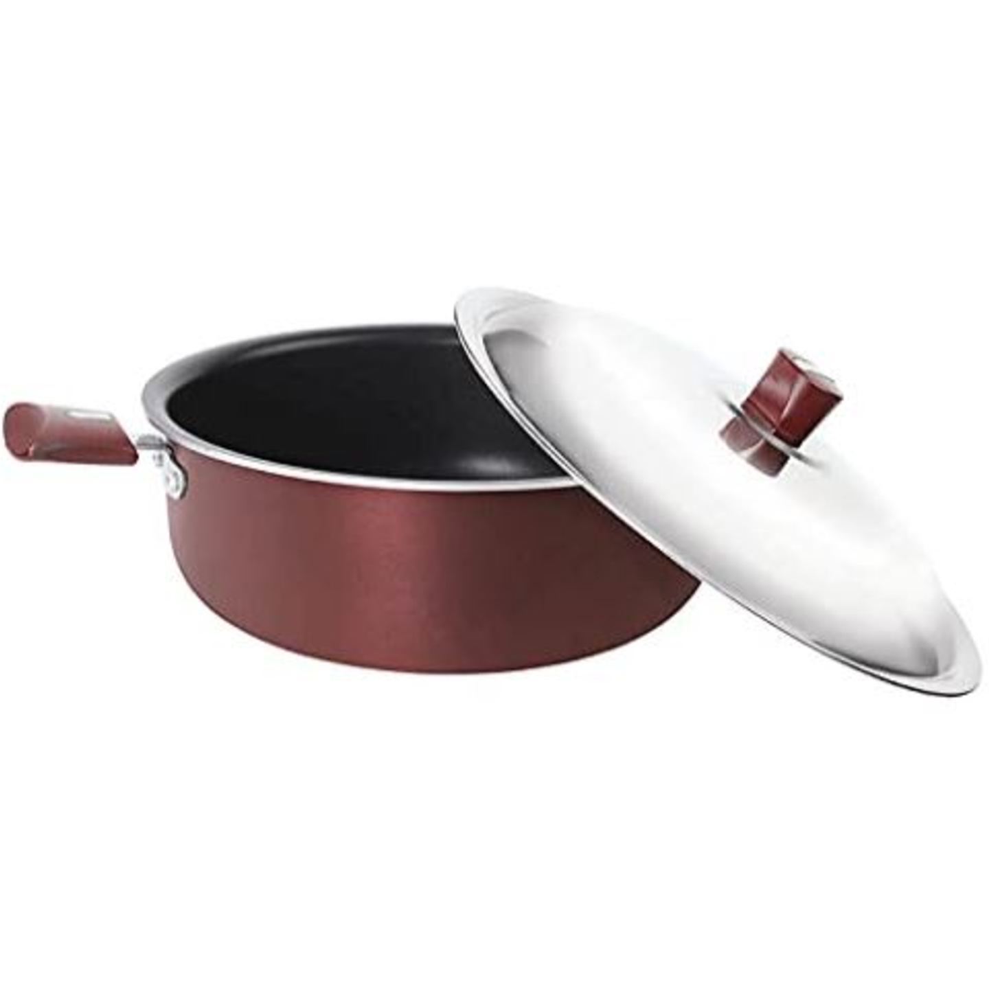 Nirlep by Bajaj Electricals Selec+ Non Stick Induction Casserole with Lid, 5 LTR (Maroon)