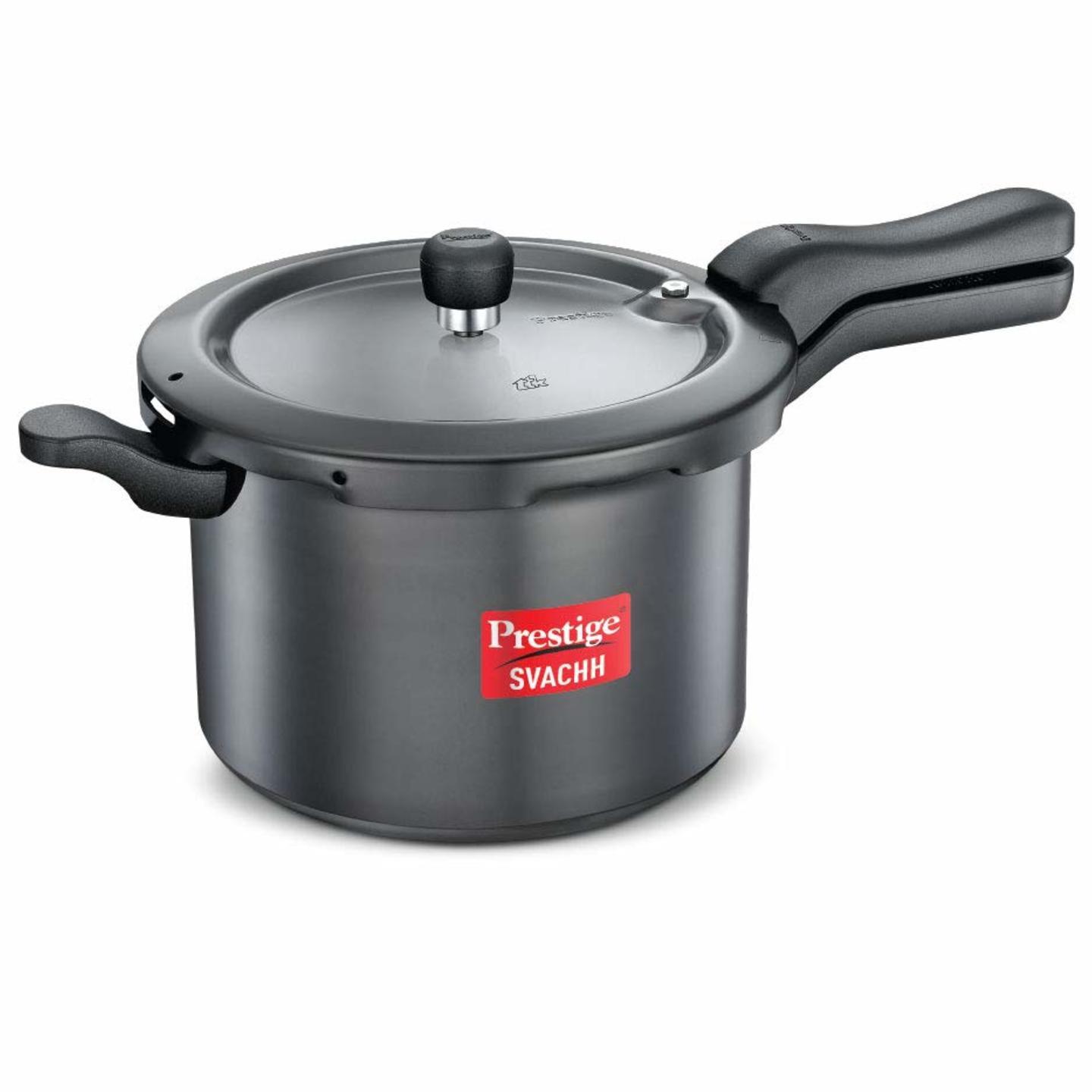 Prestige Svachh 5 Litre Pressure Cooker  hard anodized Body Black