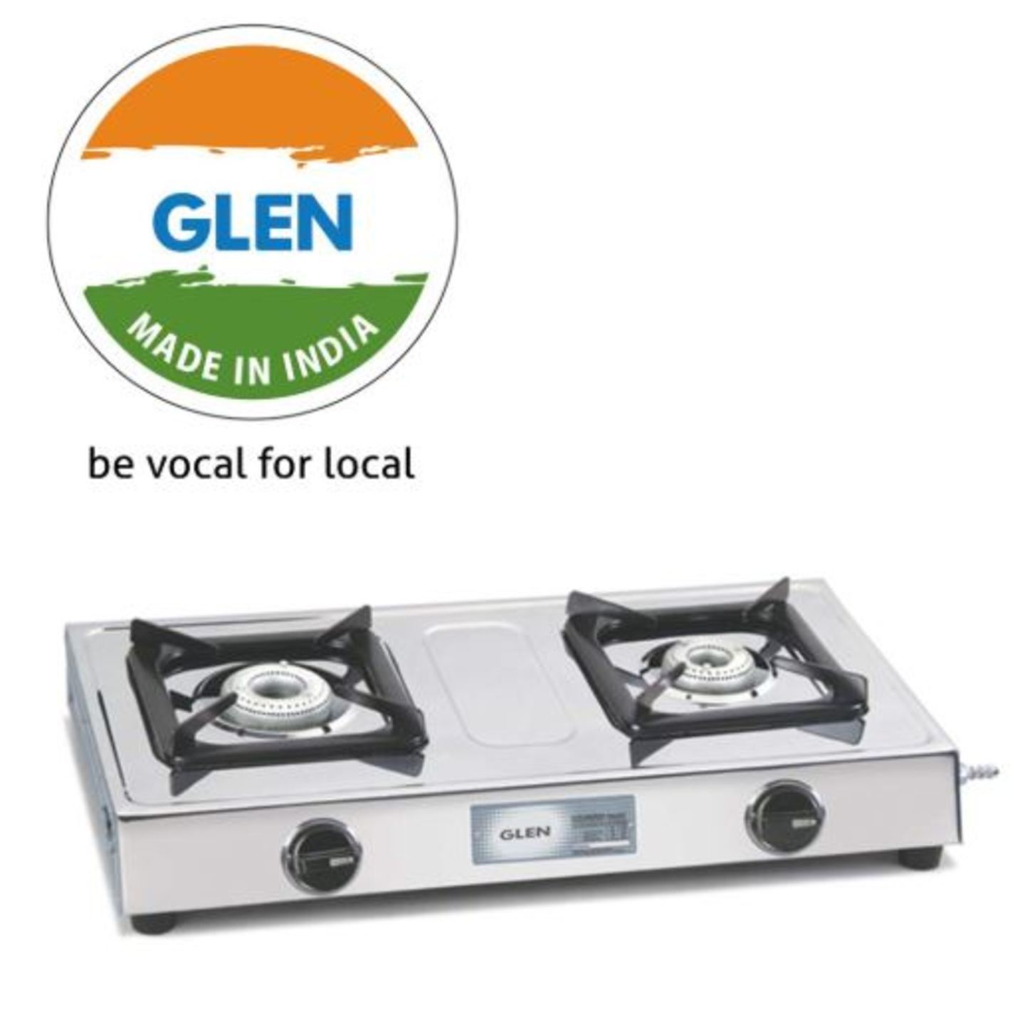 Glen 2 Burner LPG Gas Stove 1020 SS Aluminium Alloy Burner