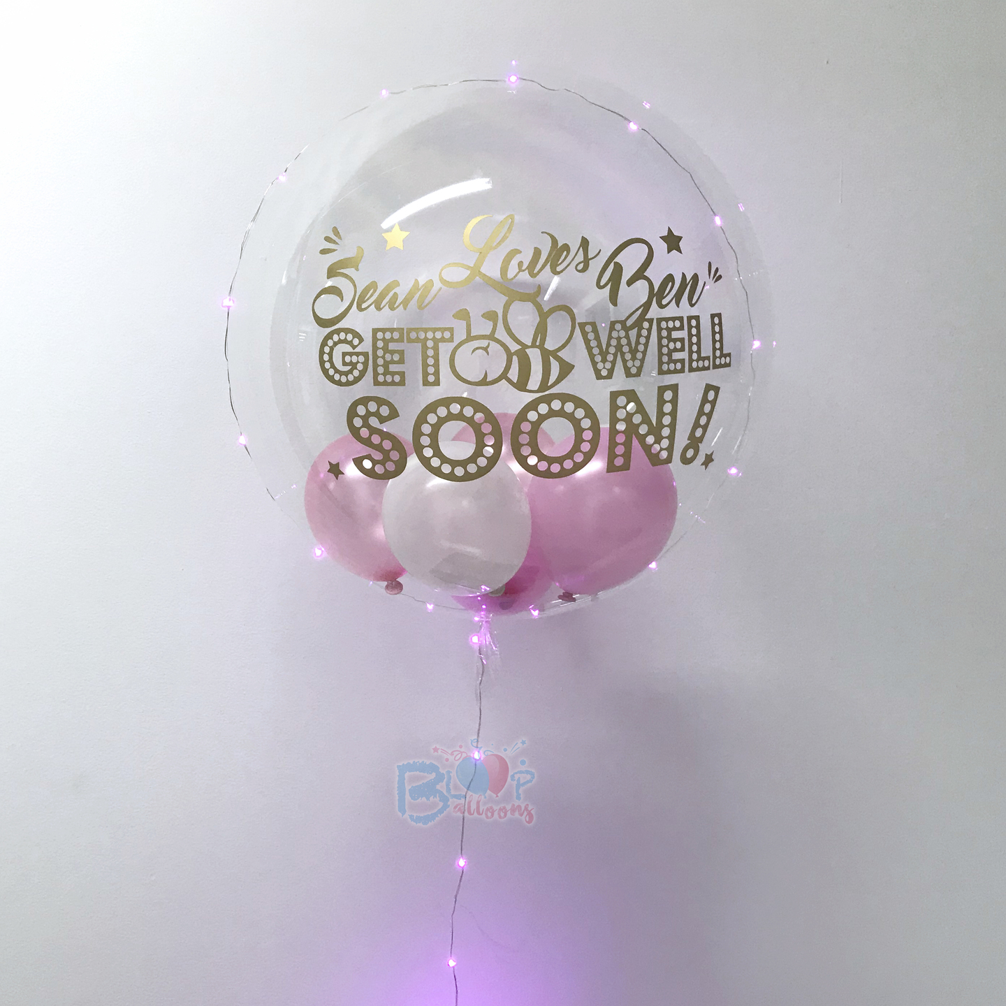 Personalised 24'' Balloon with Stuffed Mini Balloon
