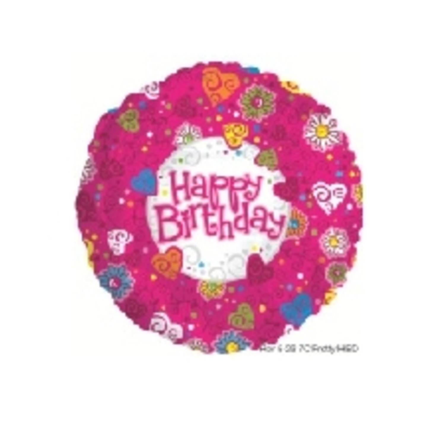 18" Happy Birthday Pretty Pink Foil Balloon