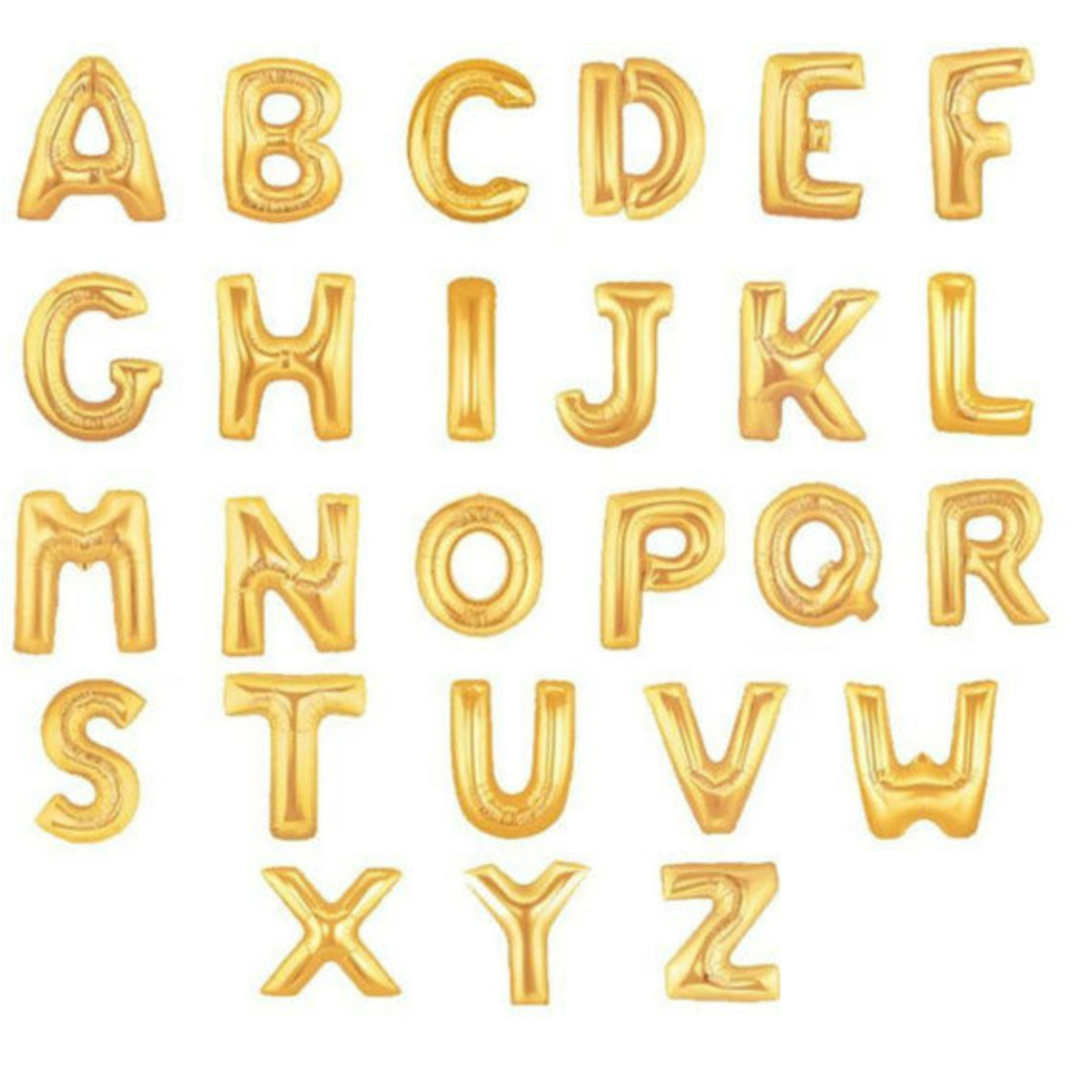 40" Gold/Silver Foil Alphabet Balloon (Non-Helium)