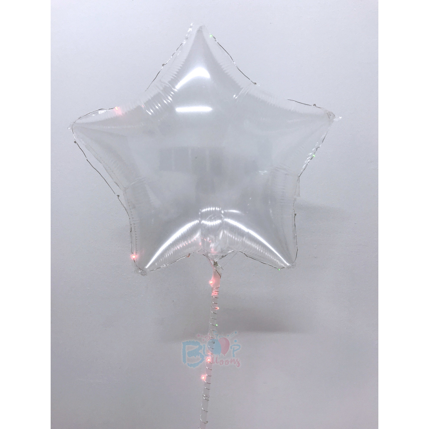 18'' Transparent Star Shaped Led Balloon