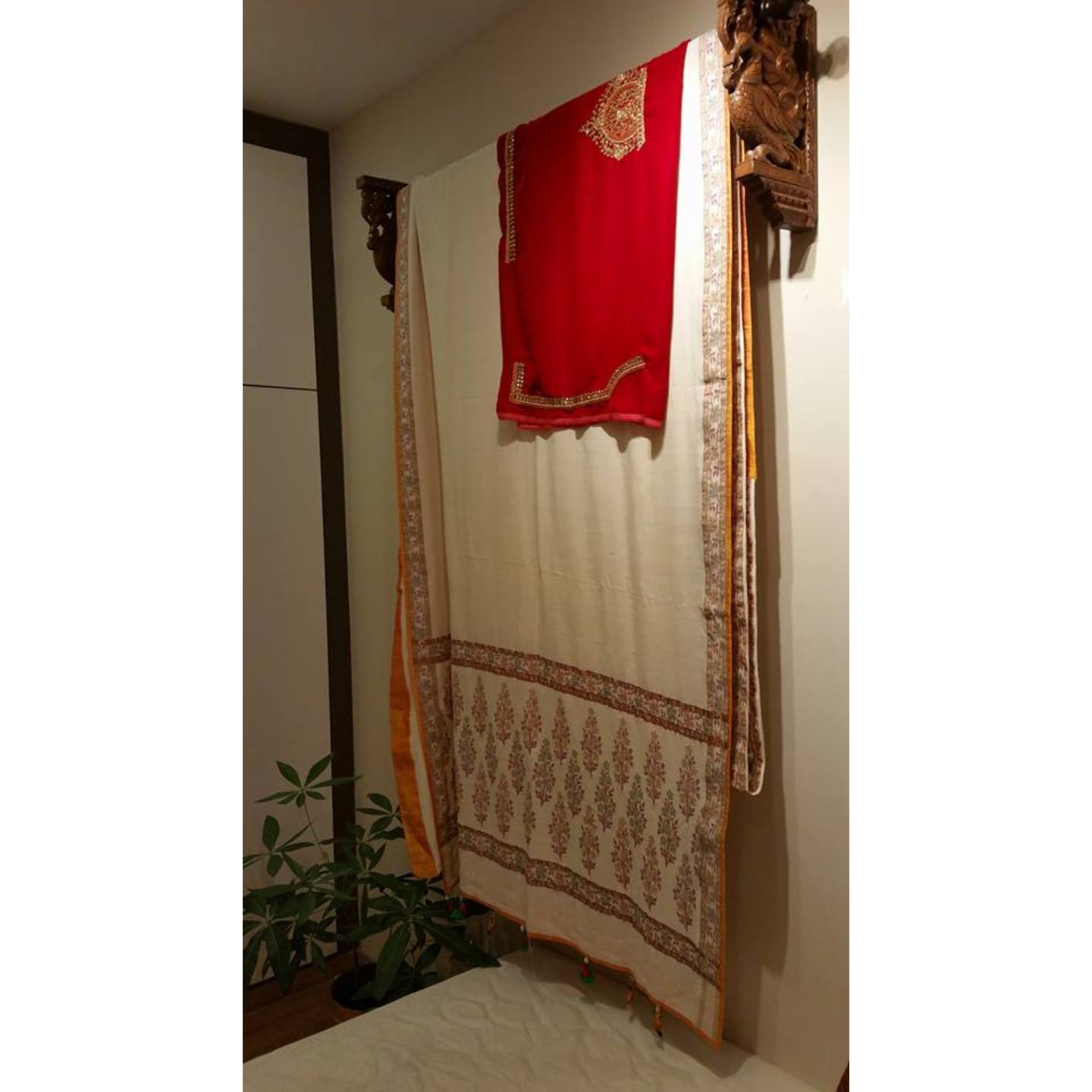 Muga Silk Saree with 'Bajirao Mastani' velvet Blouse