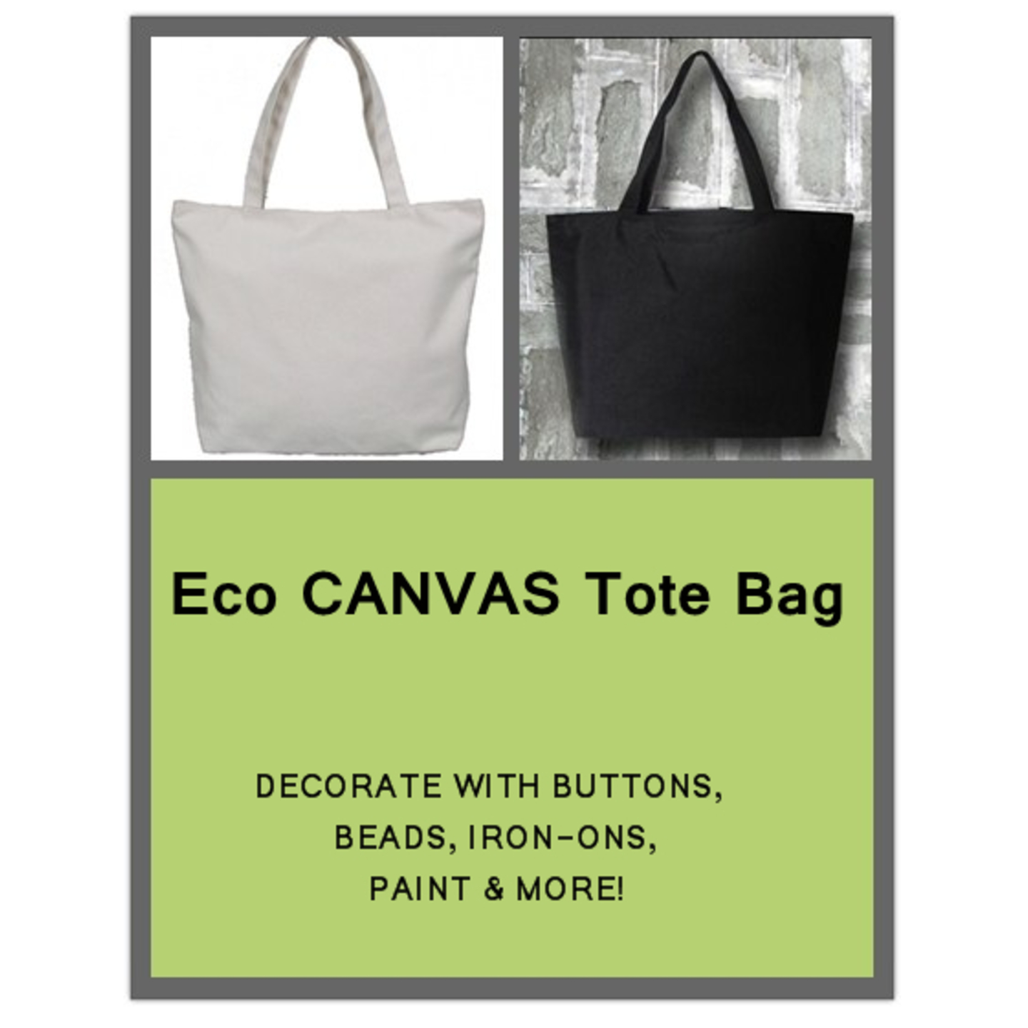 Bundle pack 20pcs | Plain Tote Bag | black & white | environmental, da