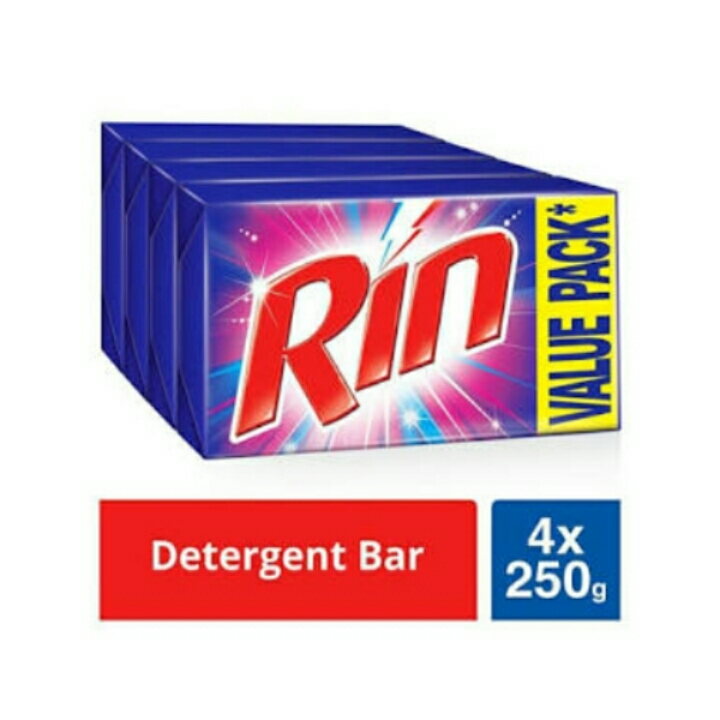 Rin Detergent Bar - 250gm pack of 4