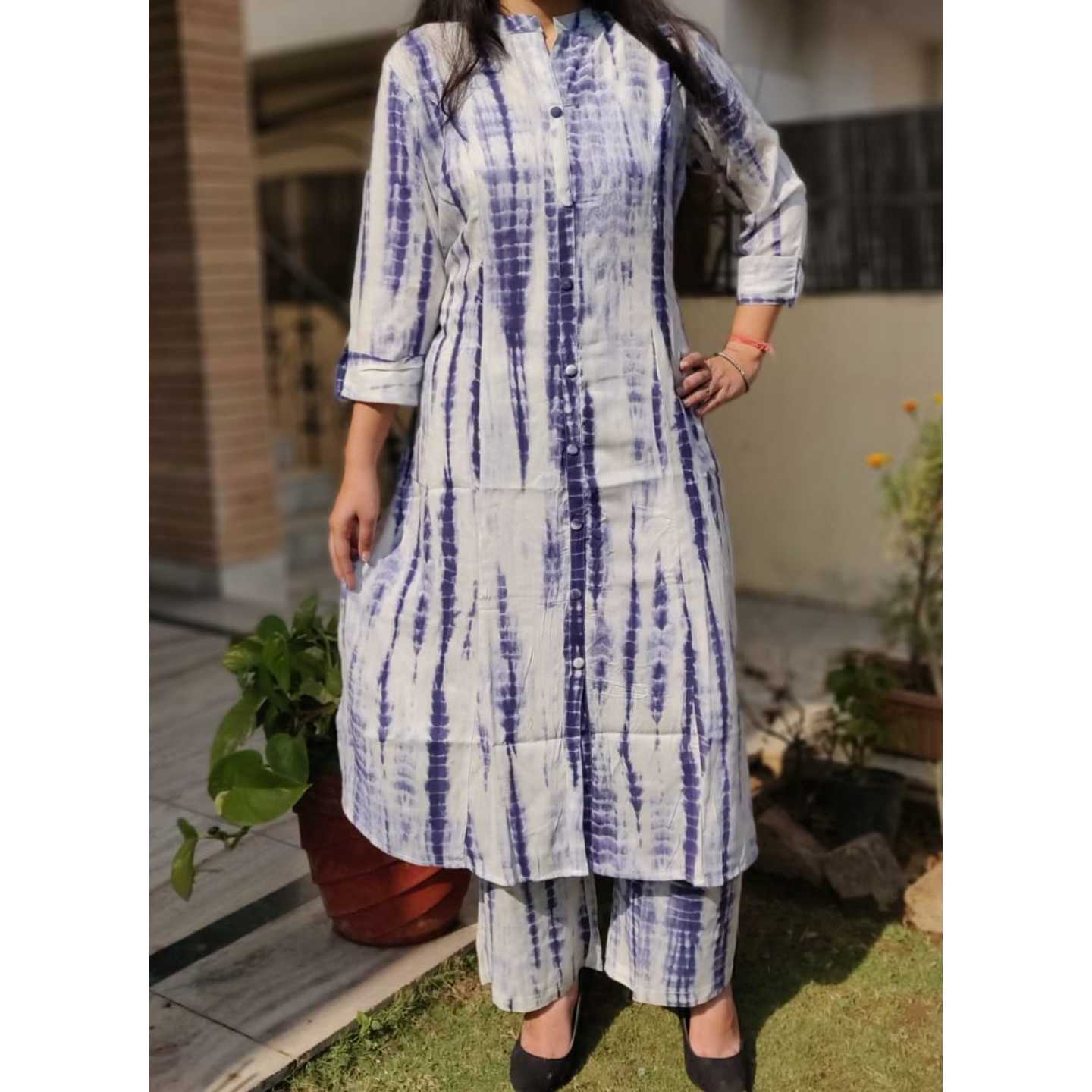 Rayon Tye Dye Kurti Pant 