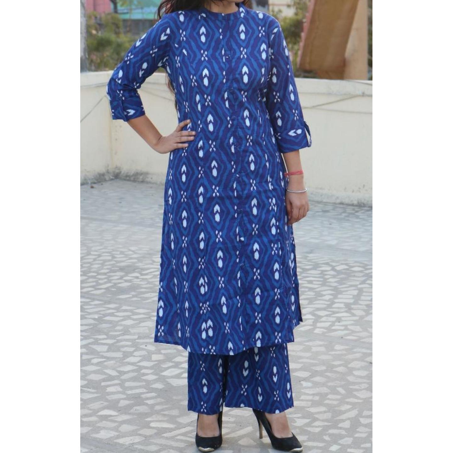 Cotton printed kurti pant