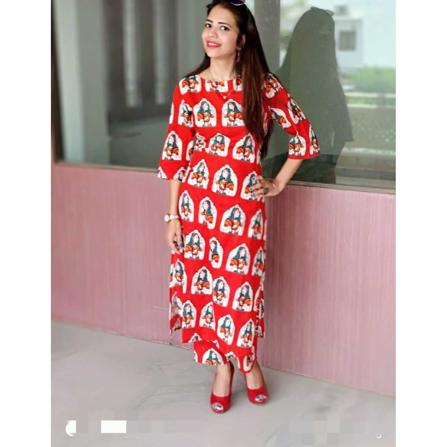 Cotton Printed Kurti Pant 