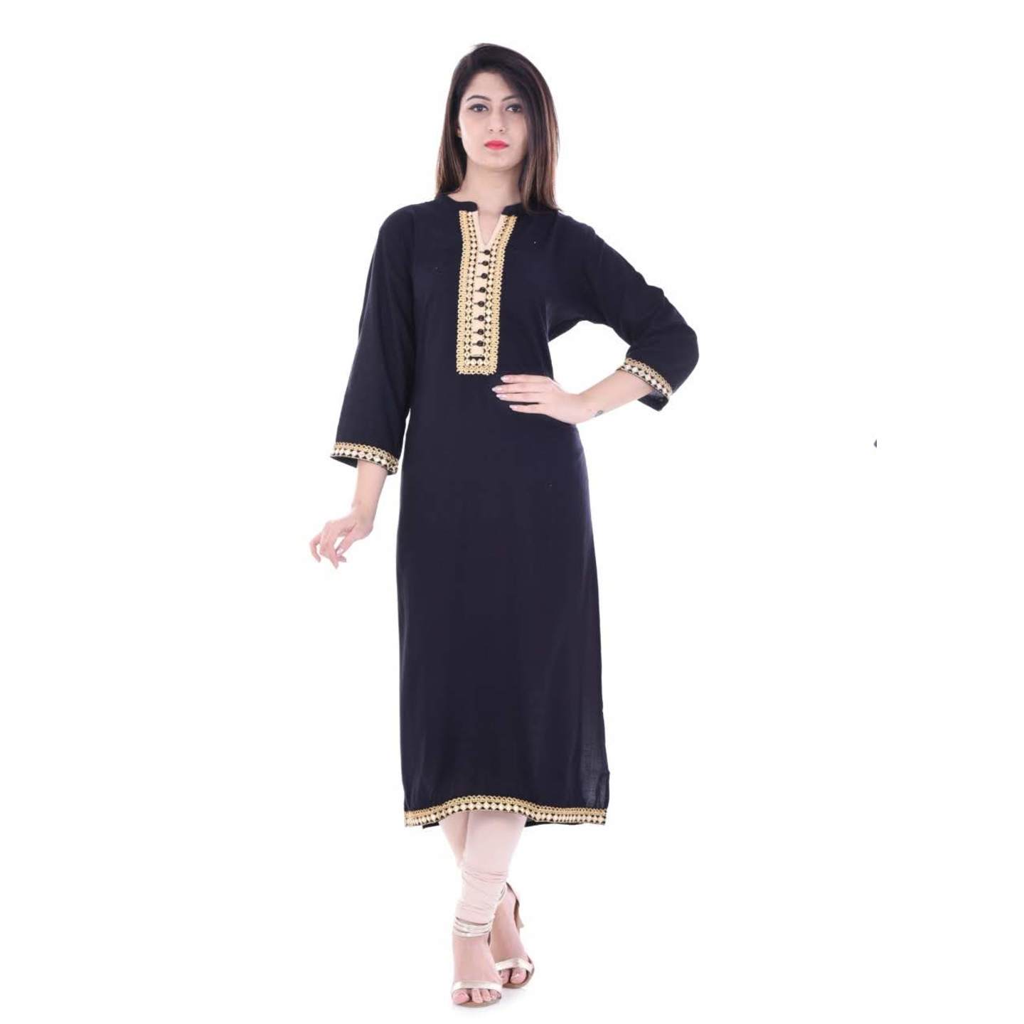 Rayon embroidery kurta