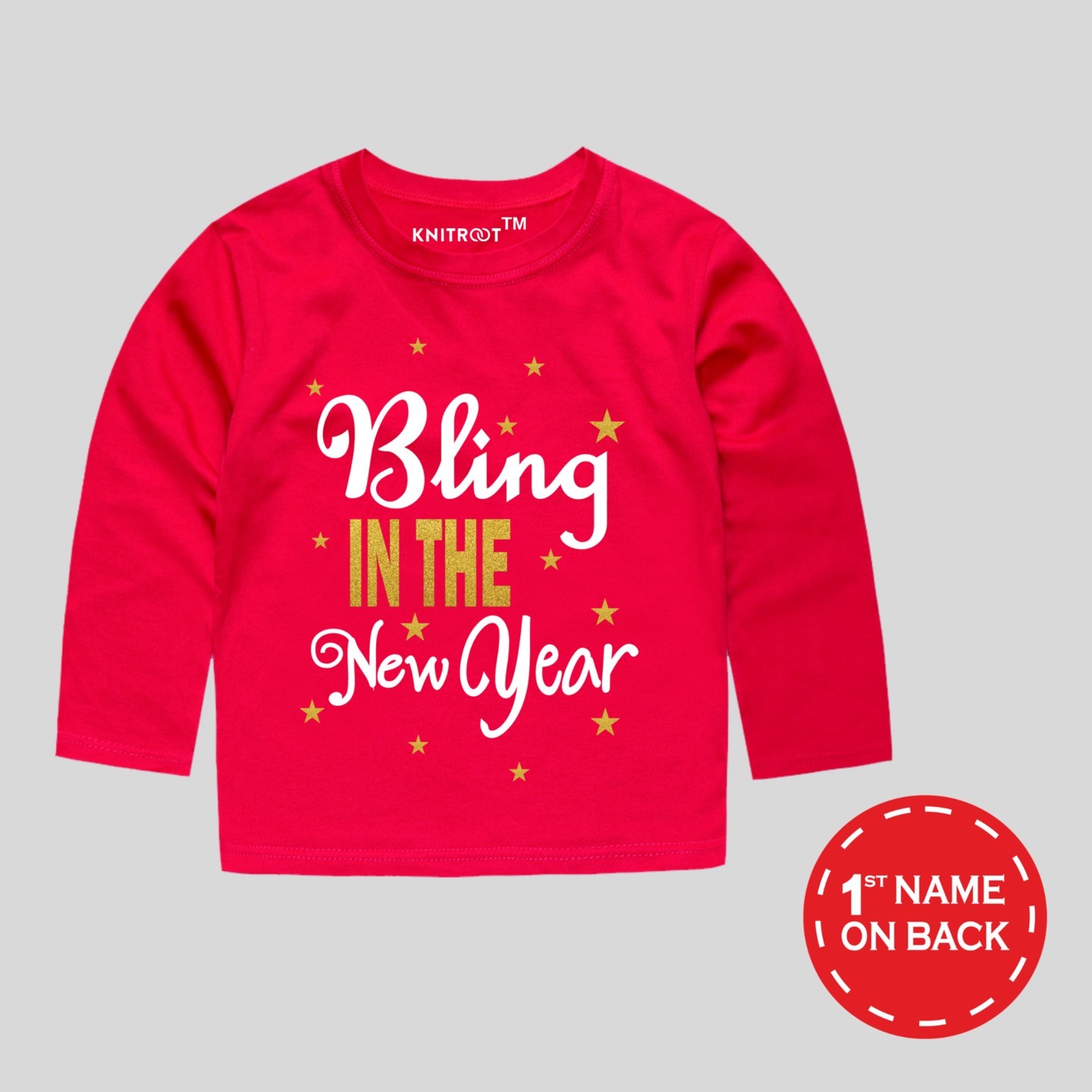 New Year Special Bling In The New Year Glitter Gold Print Kids T-Shirts