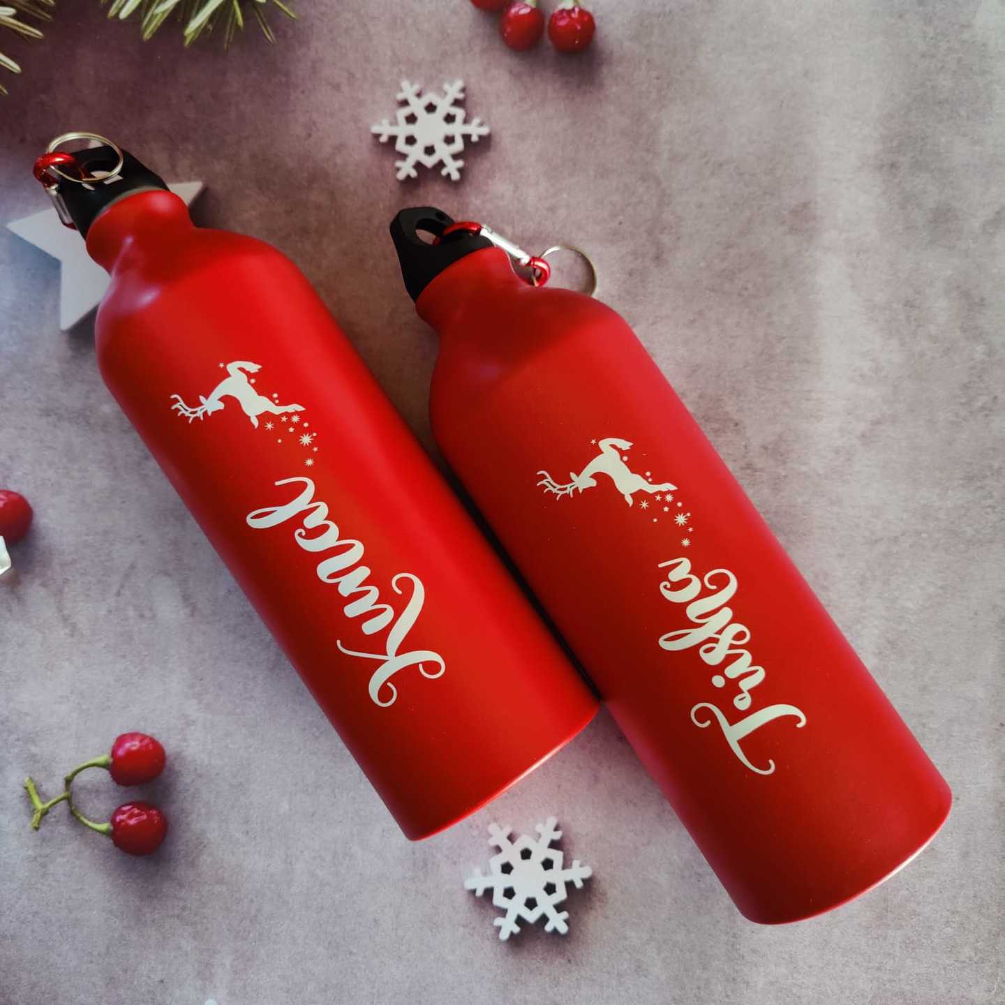 Personalised Christmas Theme Bottles